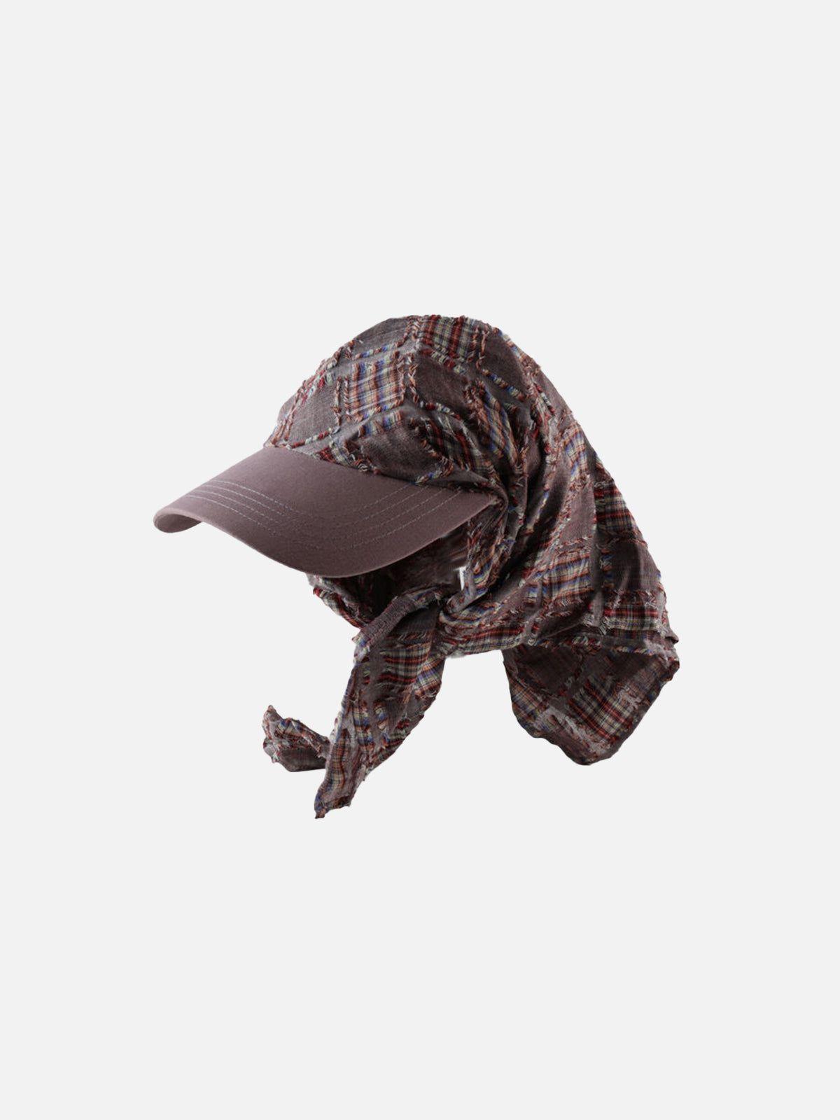 Plaid Patchwork  Bandana Cap Product Image
