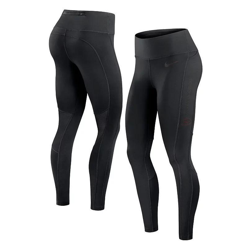 Women's Nike Black San Francisco 49ers Performance Leggings, Size: Medium Product Image
