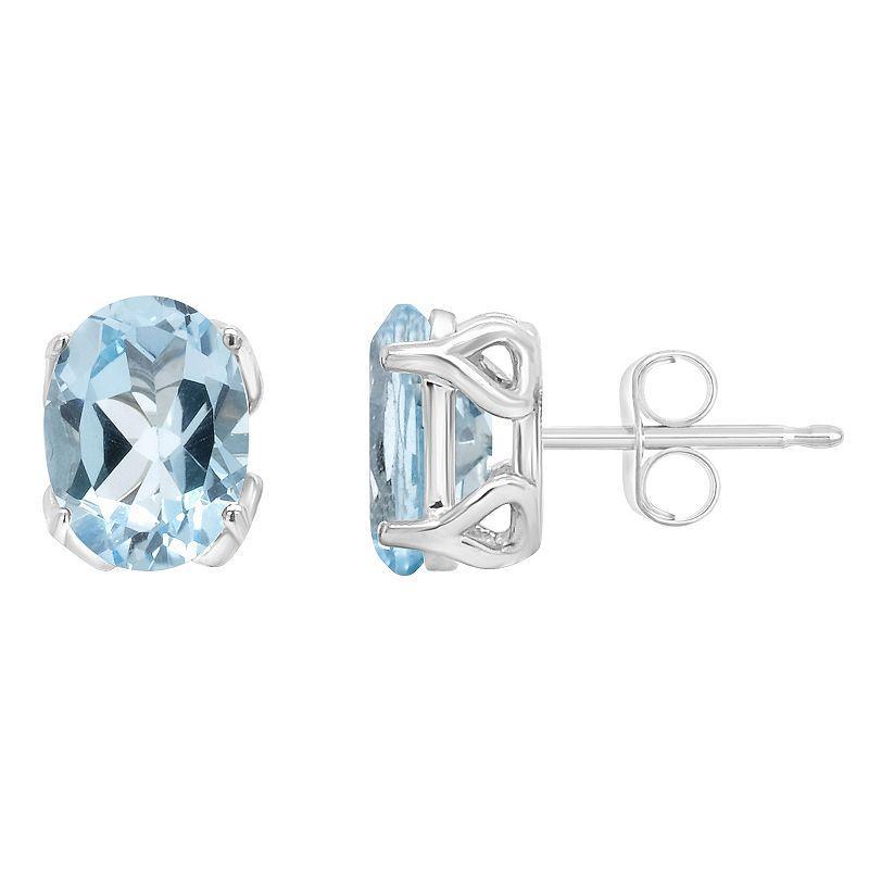 Alyson Layne Sterling Silver 6 mm Cushion Rose Quartz Stud Earrings, Womens Product Image