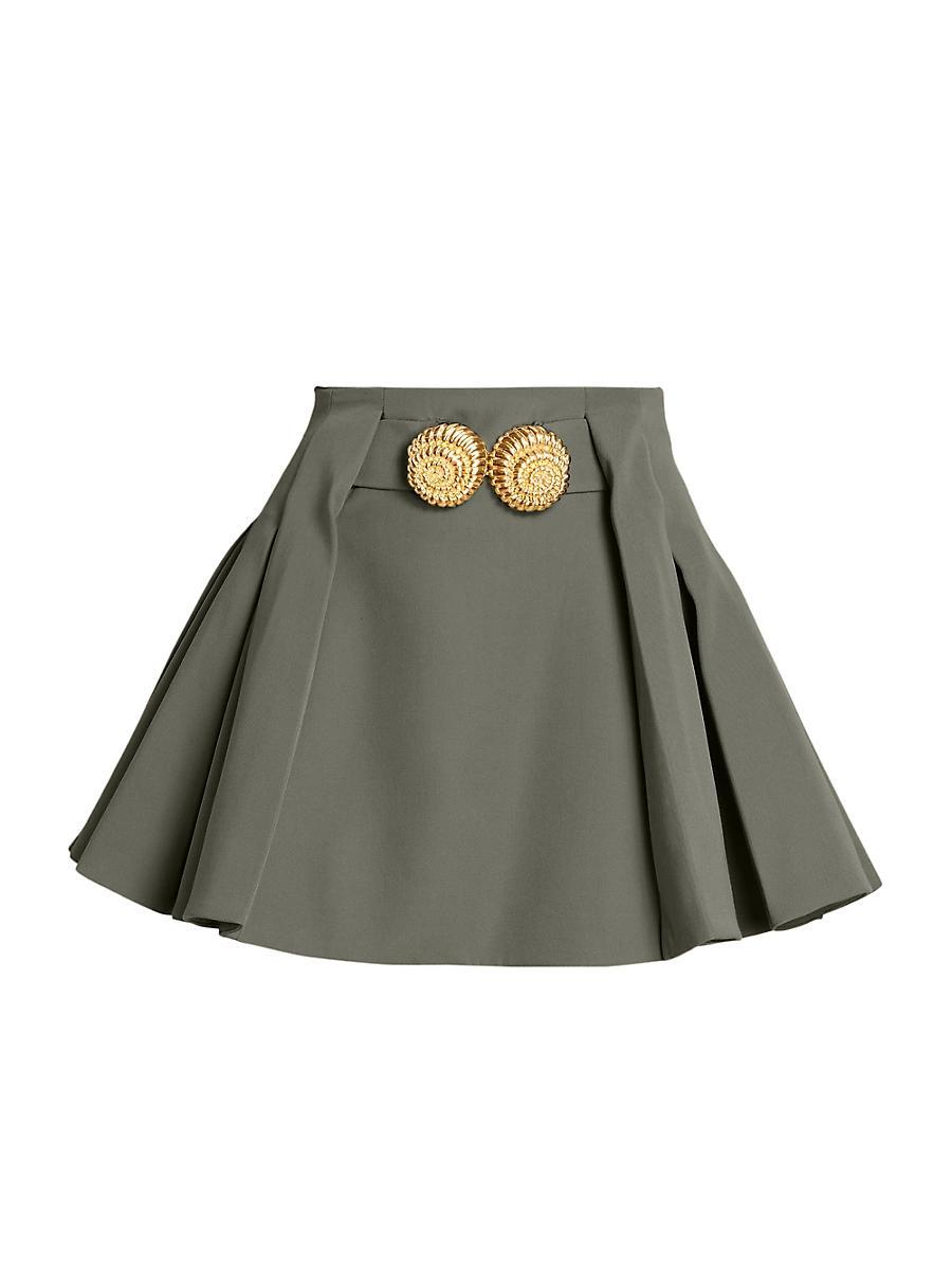 Womens Wool Flared Miniskirt Product Image
