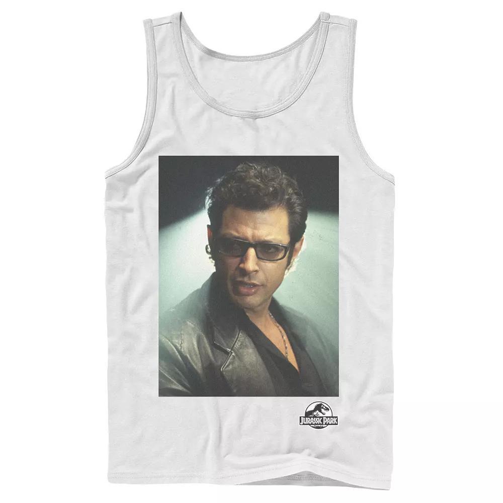 Mens Jurassic Park Ian Malcolm Head Shot Photo Graphic Tank Top Product Image