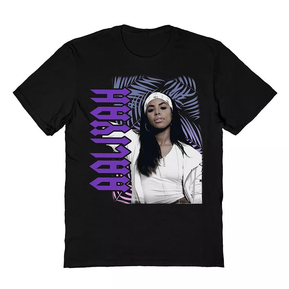Men's Aaliyah Palm Leaf Tee, Size: Small, Black Product Image