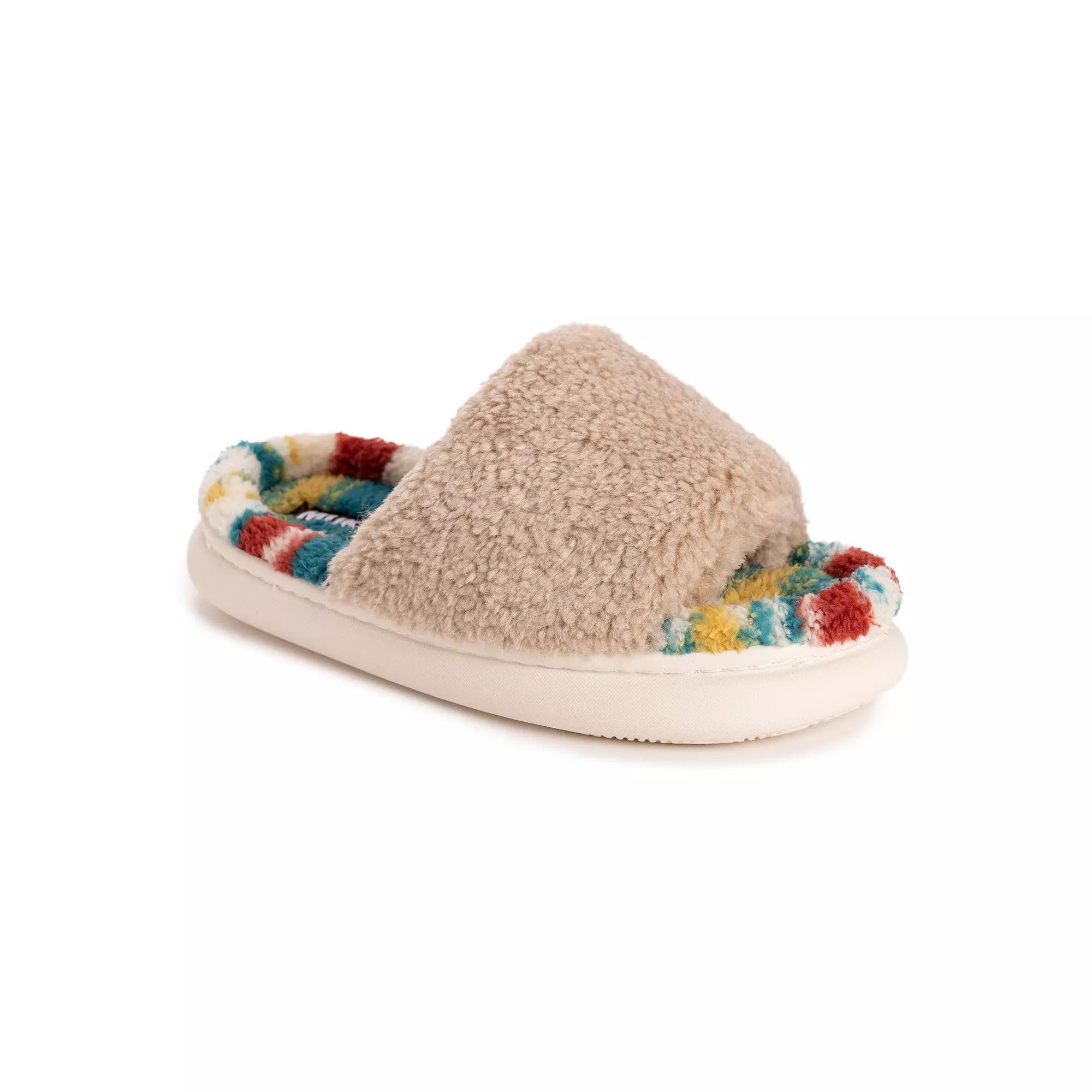 MUK LUKS Marsai Women's Slippers, Size: Large, Black Smiley Product Image