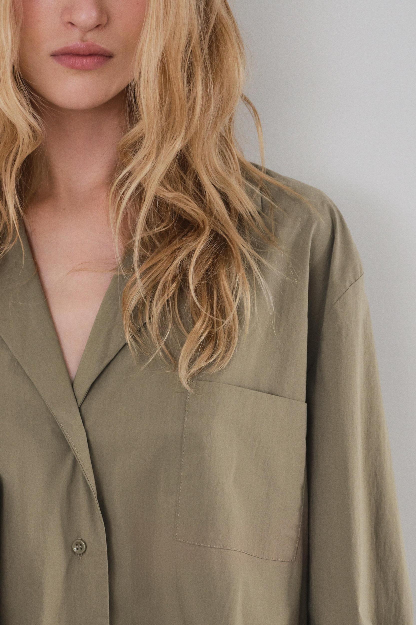 POPLIN POCKET SHIRT ZW COLLECTION Product Image