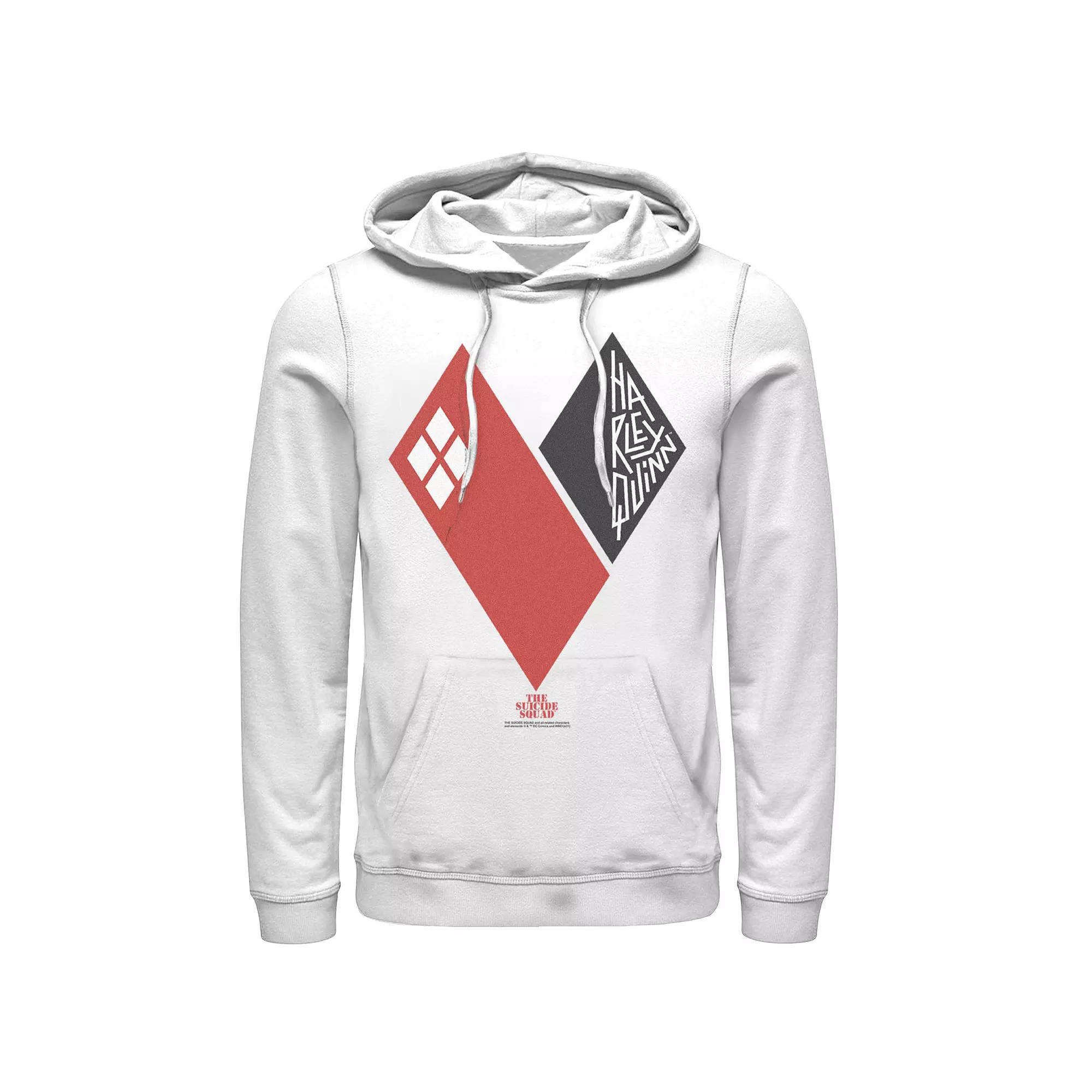 Men's The Suicide Squad Harley Hearts Hoodie, Size: XXL, White Product Image