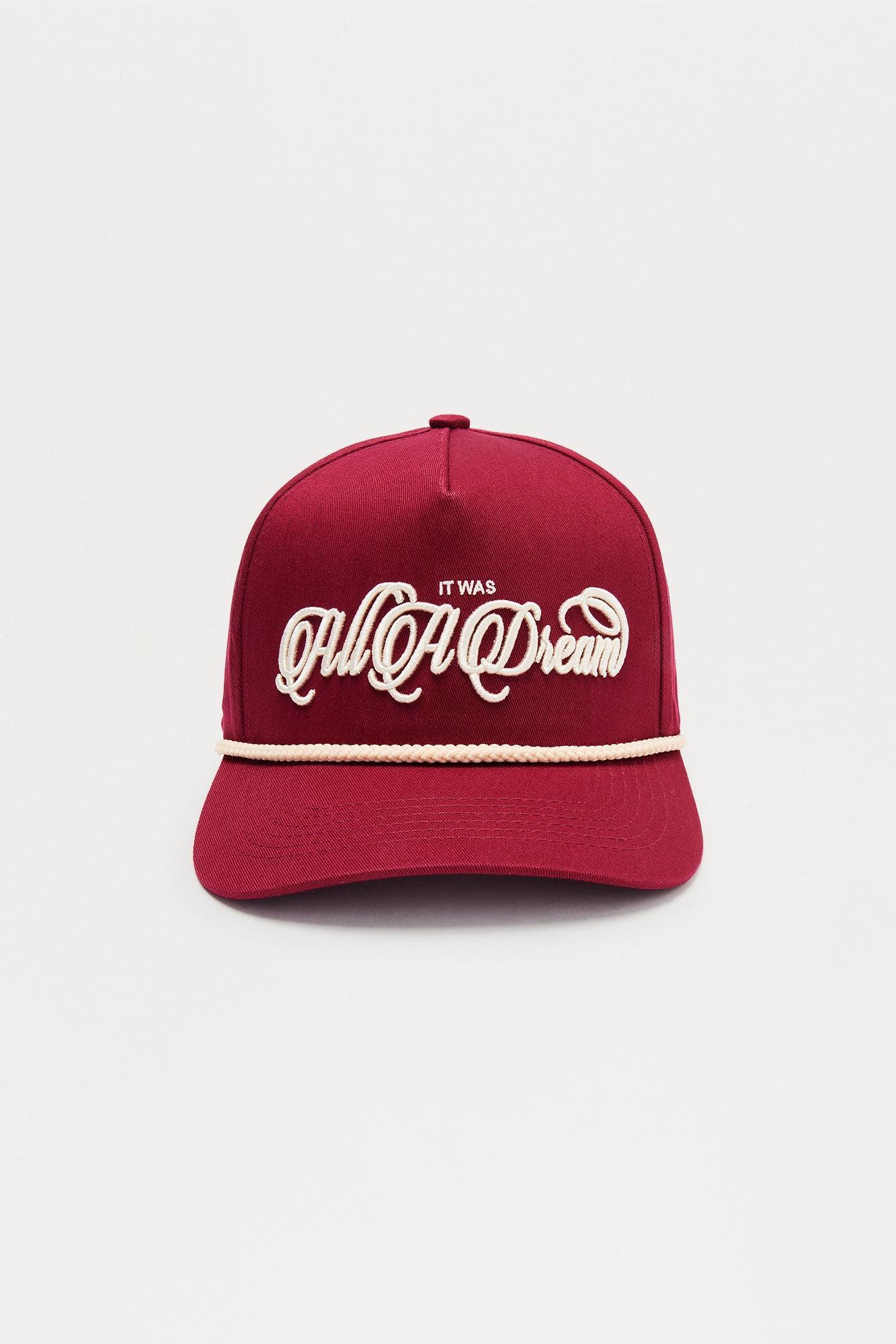 All A Dream Structured Snapback Hat - Burgundy Product Image