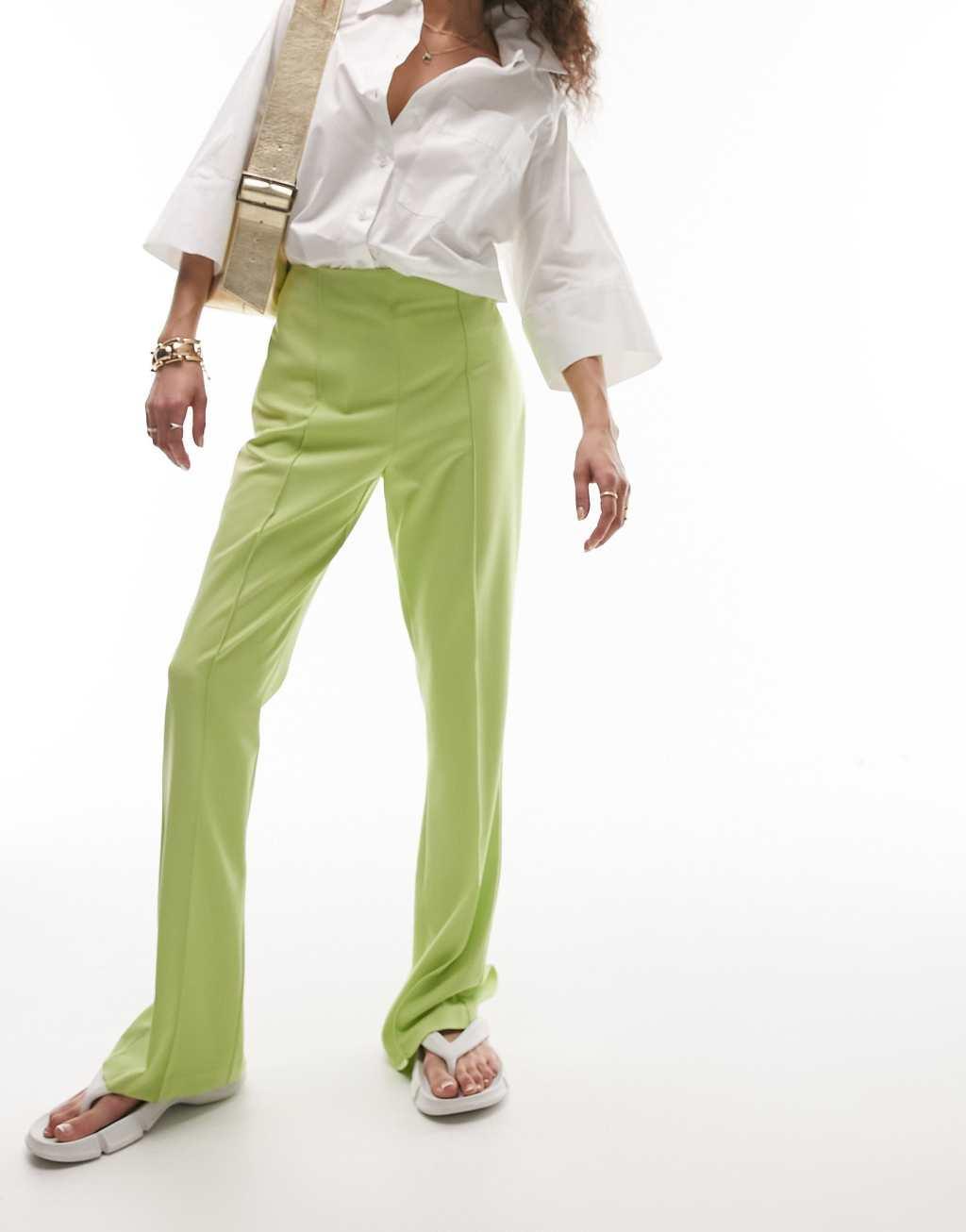 Topshop feminine high rise split back pants Product Image