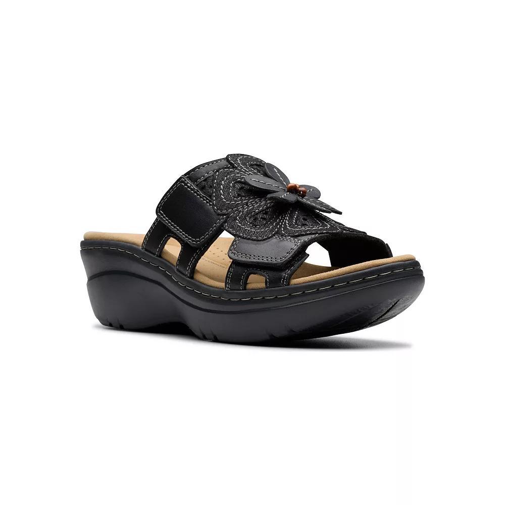 Clarks® Merliah2 Belle Women's Wedge Sandals, Size: 6, Black Leather Product Image