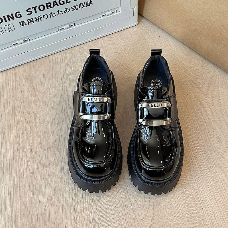 Platform Chunky Heel Loafers Product Image