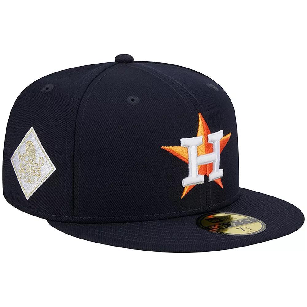 Men's New Era Navy Houston Astros  2017 World Series Team Color 59FIFTY Fitted Hat, Size: 7 5/8, Blue Product Image