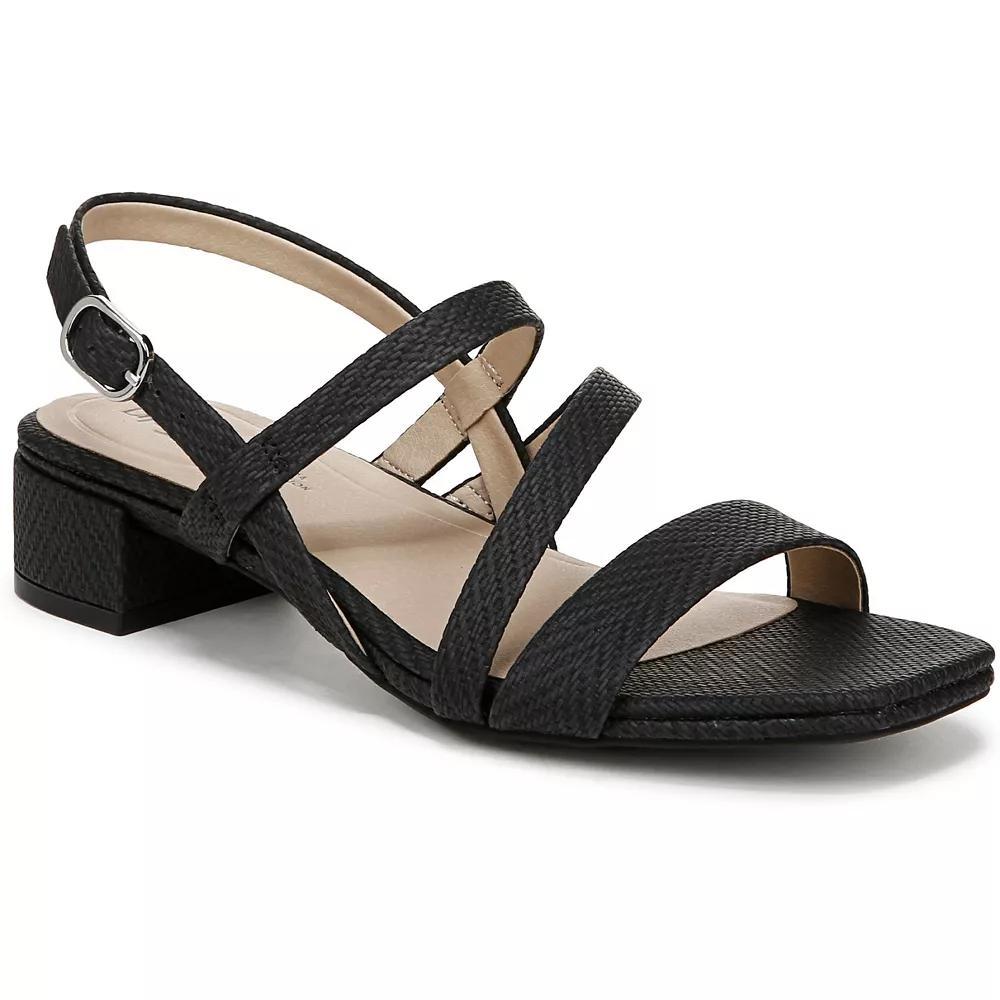 LifeStride Janet Women's Slingback Dress Sandals, Size: 10, Black Faux Leather Product Image