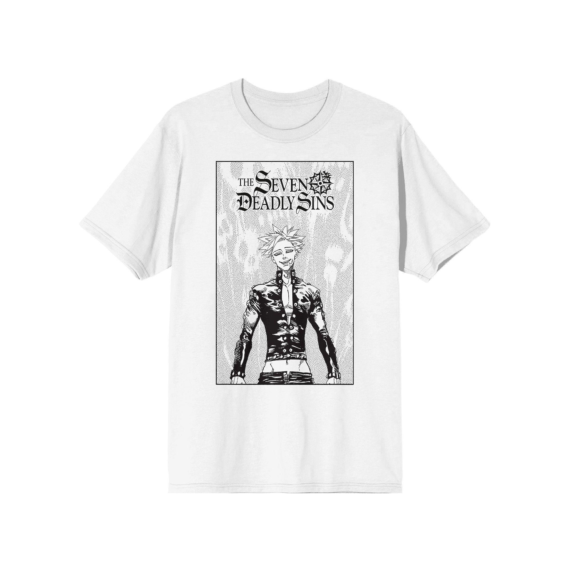 Men's Seven Deadly Sins Ban Short Sleeve Graphic Tee, Size: XL, White Product Image