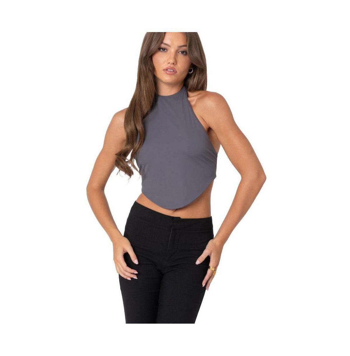 Edikted Womens Raine curved halter top Product Image