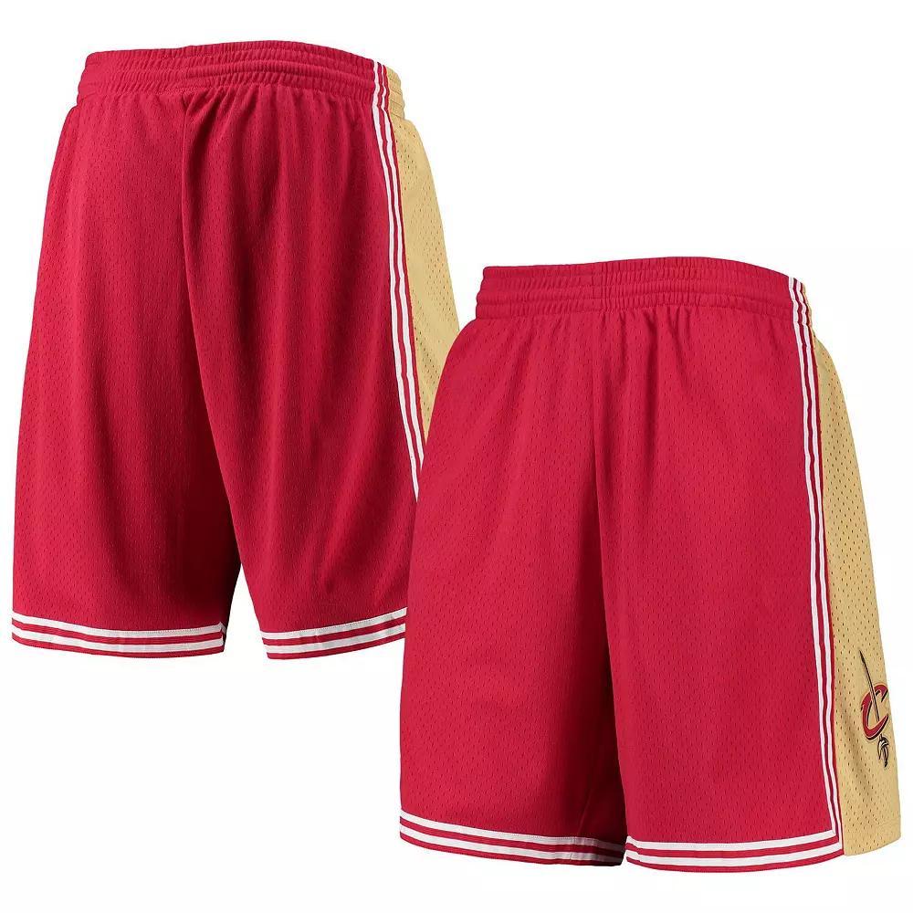 Men's Mitchell & Ness Wine Cleveland Cavaliers 2003-04 Hardwood Classics Swingman Shorts, Size: Large, Red Product Image