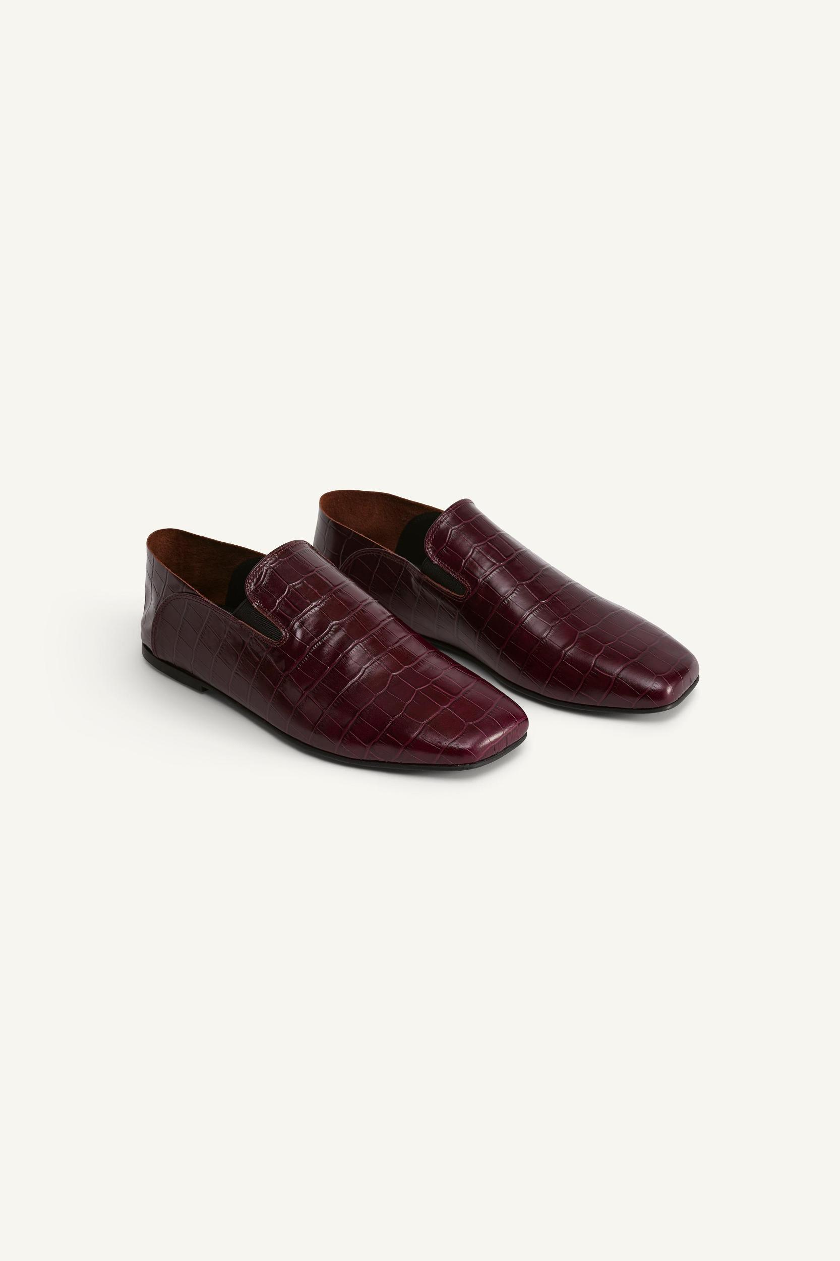EMBOSSED LEATHER LOAFERS Product Image
