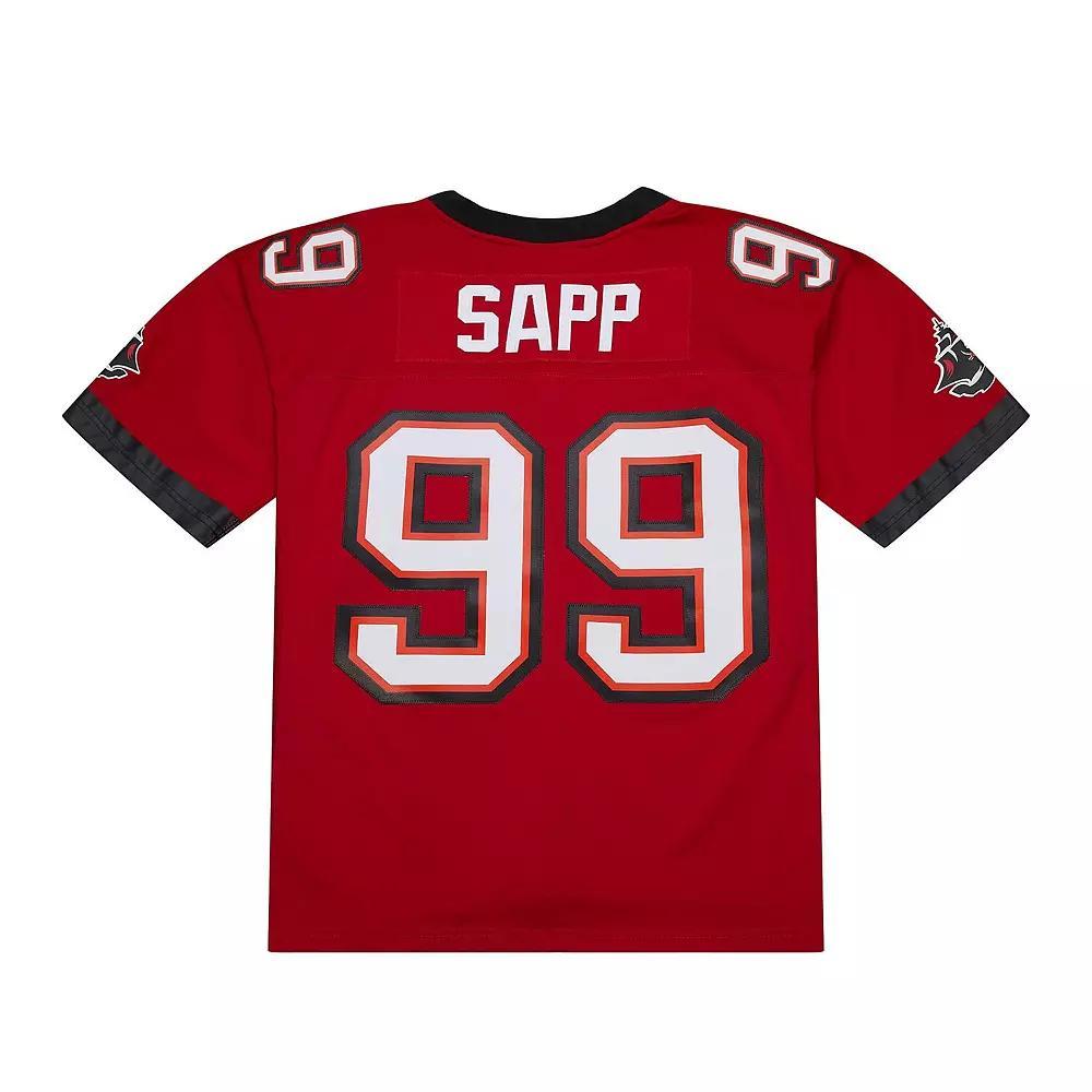 Men's Mitchell & Ness Warren Sapp Red Tampa Bay Buccaneers 2002 Legacy Replica Jersey, Size: Small Product Image