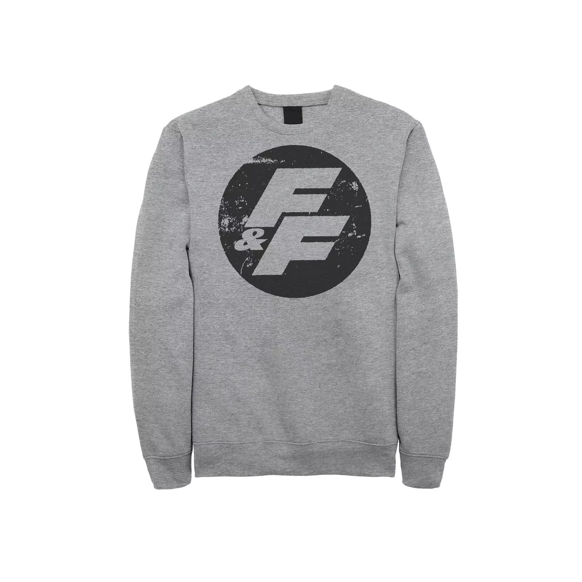 Big & Tall Fast & Furious Distressed Circle Logo Fleece Sweatshirt, Men's, Size: 3XL, Athletic Grey Product Image