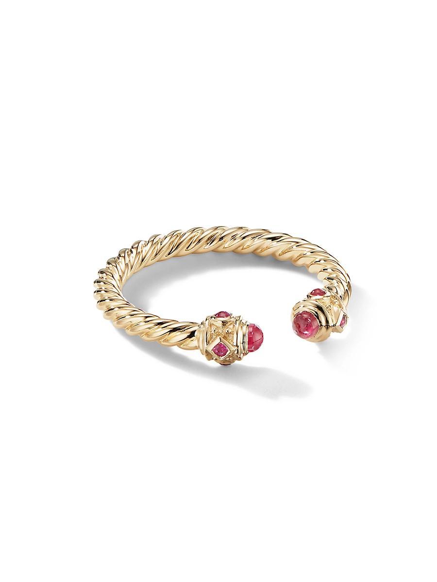 David Yurman 18K Yellow Gold Renaissance Blue Sapphire Ring Product Image
