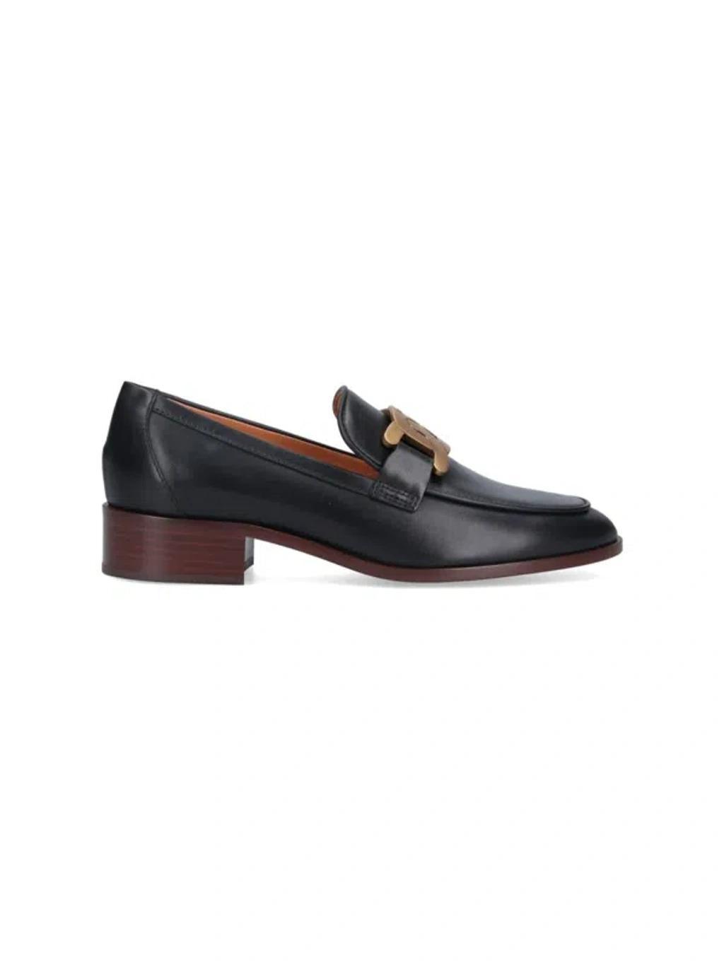 TOD'S Loafers In Leather In Nero Product Image
