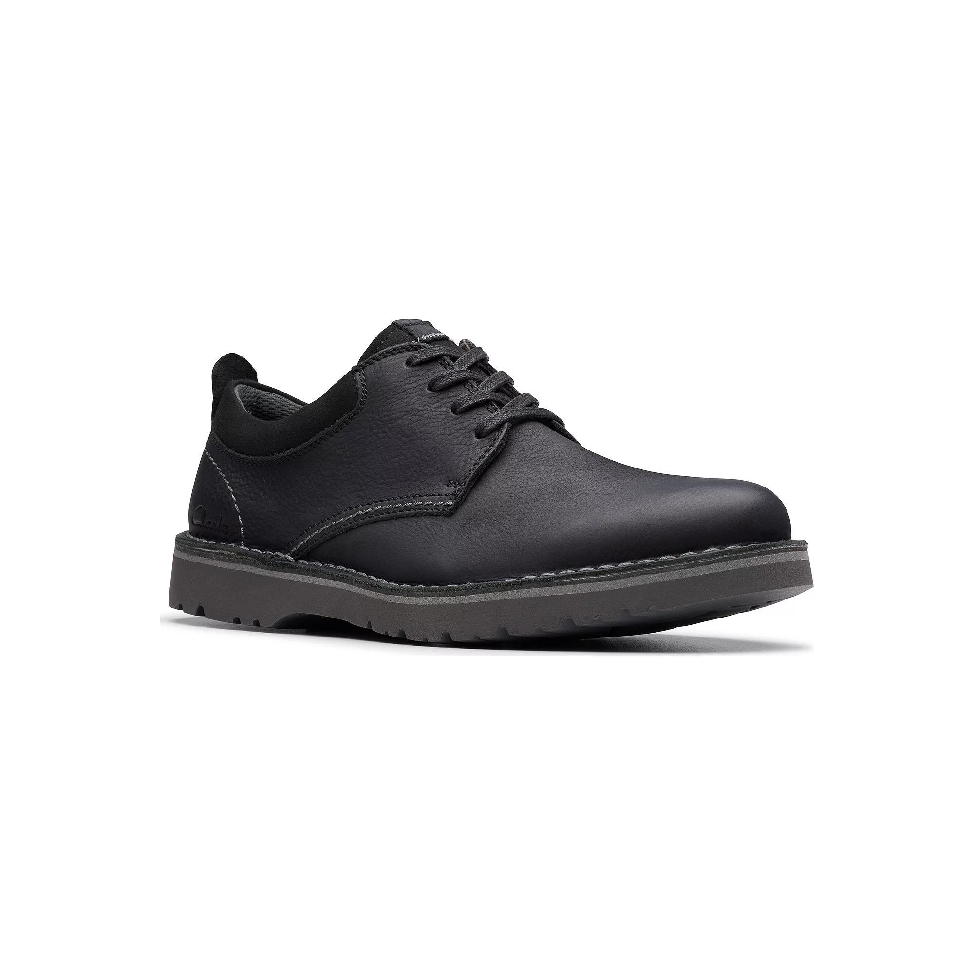Clarks® Eastford Low Men's Leather Shoes, Size: 9, Black Product Image
