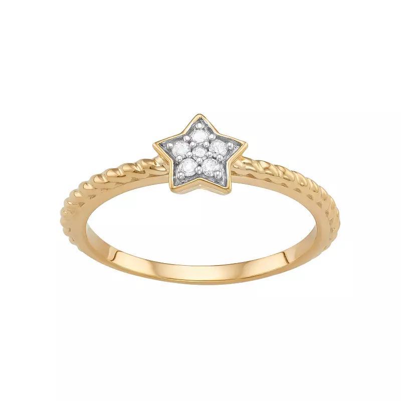 Jewelexcess Sterling Silver Diamond Accent Star Ring, Women's, Size: 6, Silver Tone Product Image