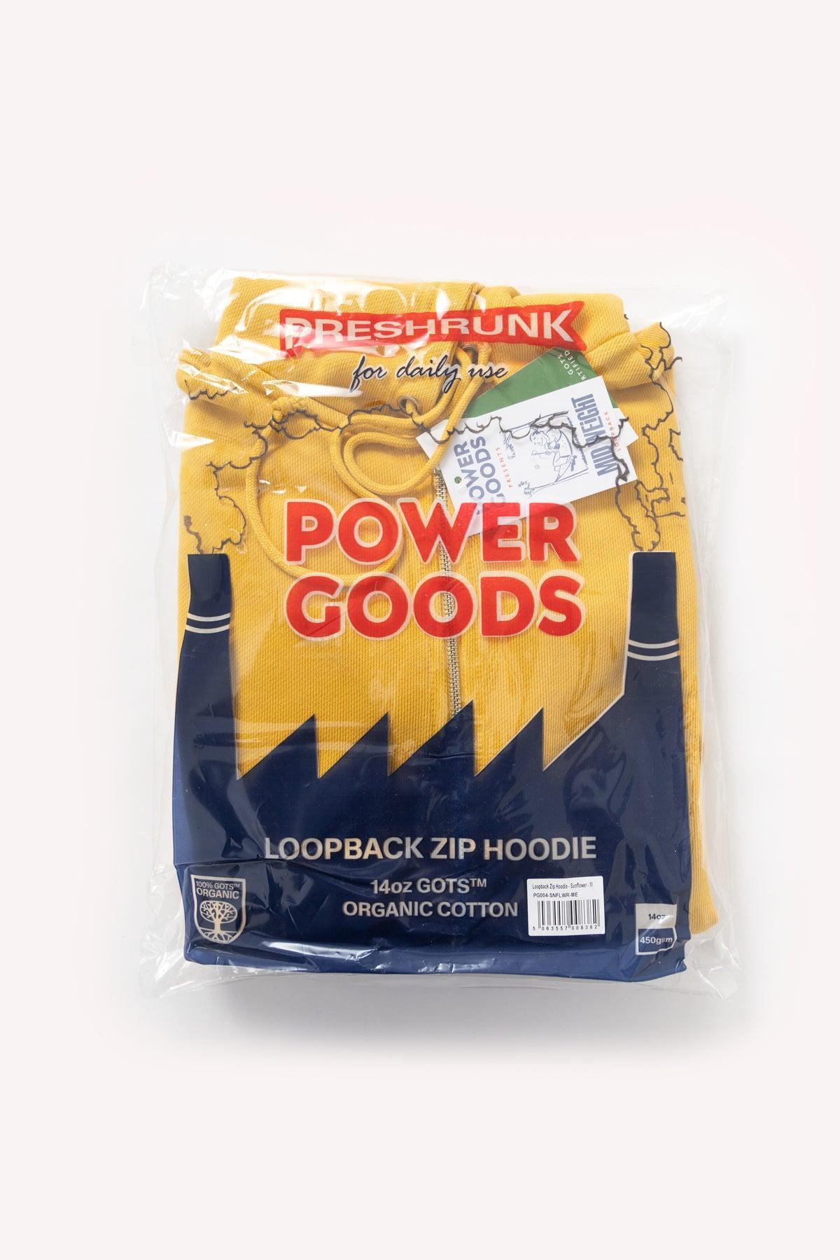 Power Goods - Loopback Zip Hoodie - Sunflower Product Image