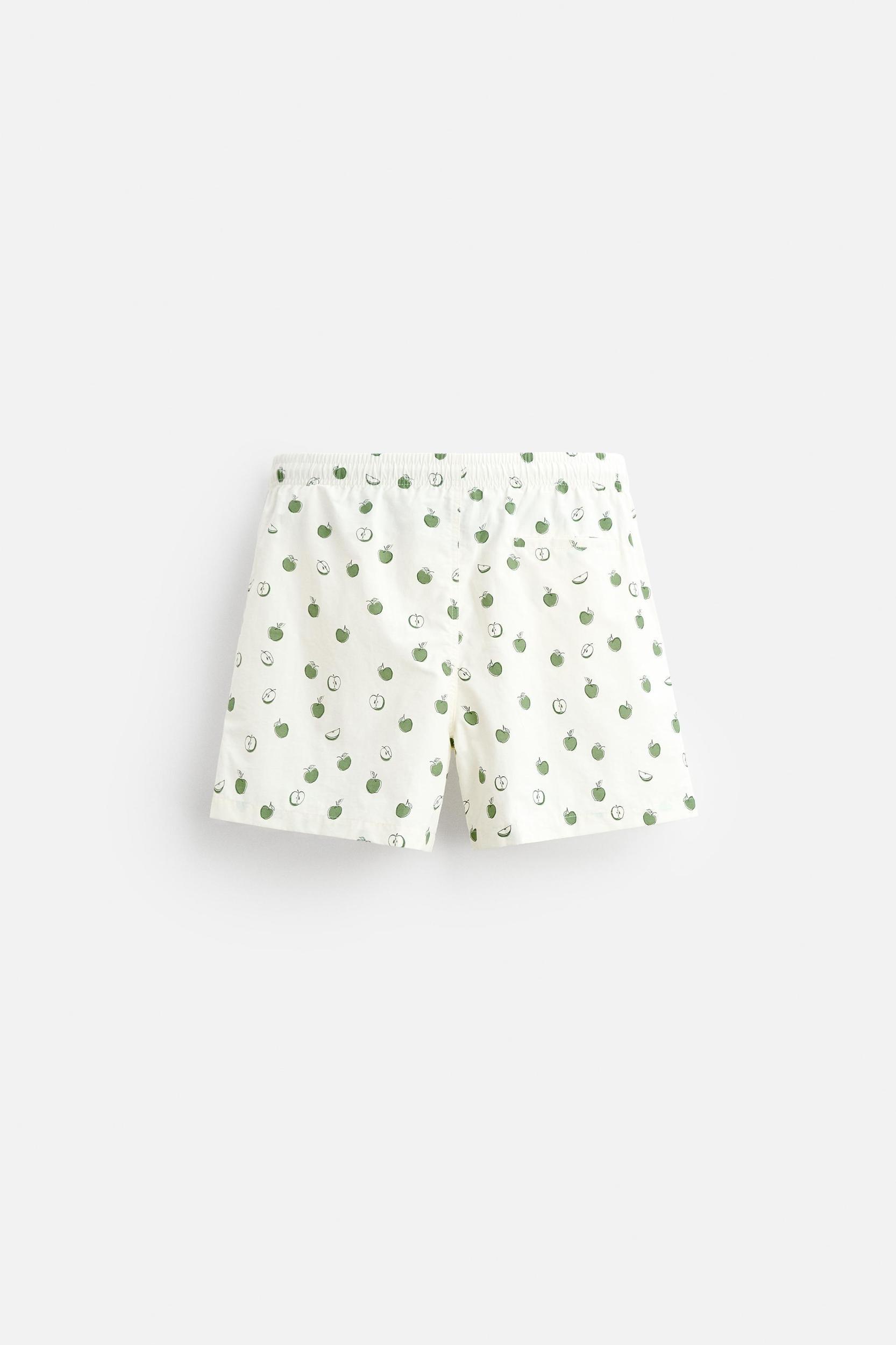 APPLE PRINT REGULAR SWIMMING TRUNKS Product Image