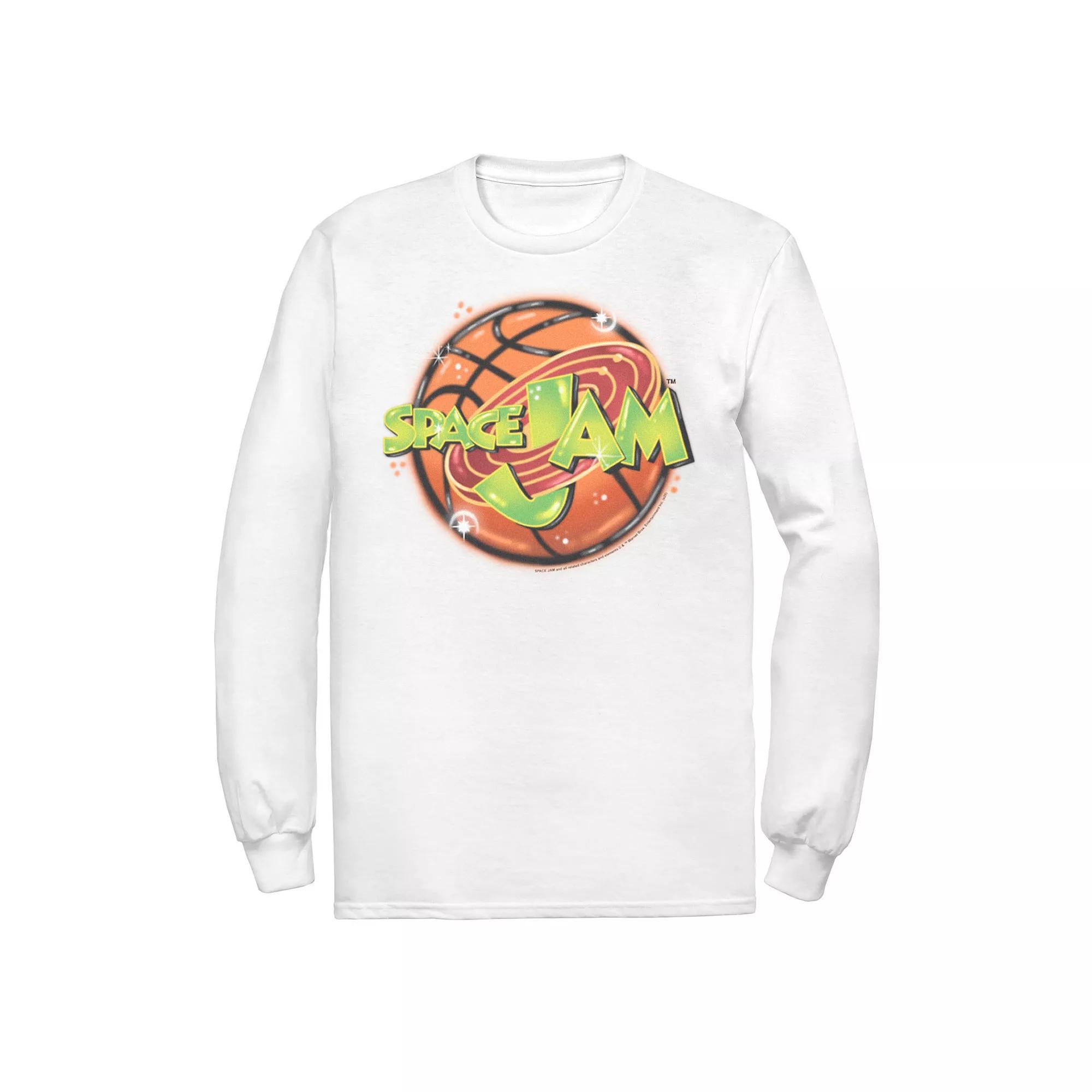 Men's Looney Tunes Space Jam Airbrushed Logo Tee, Size: Large, White Product Image