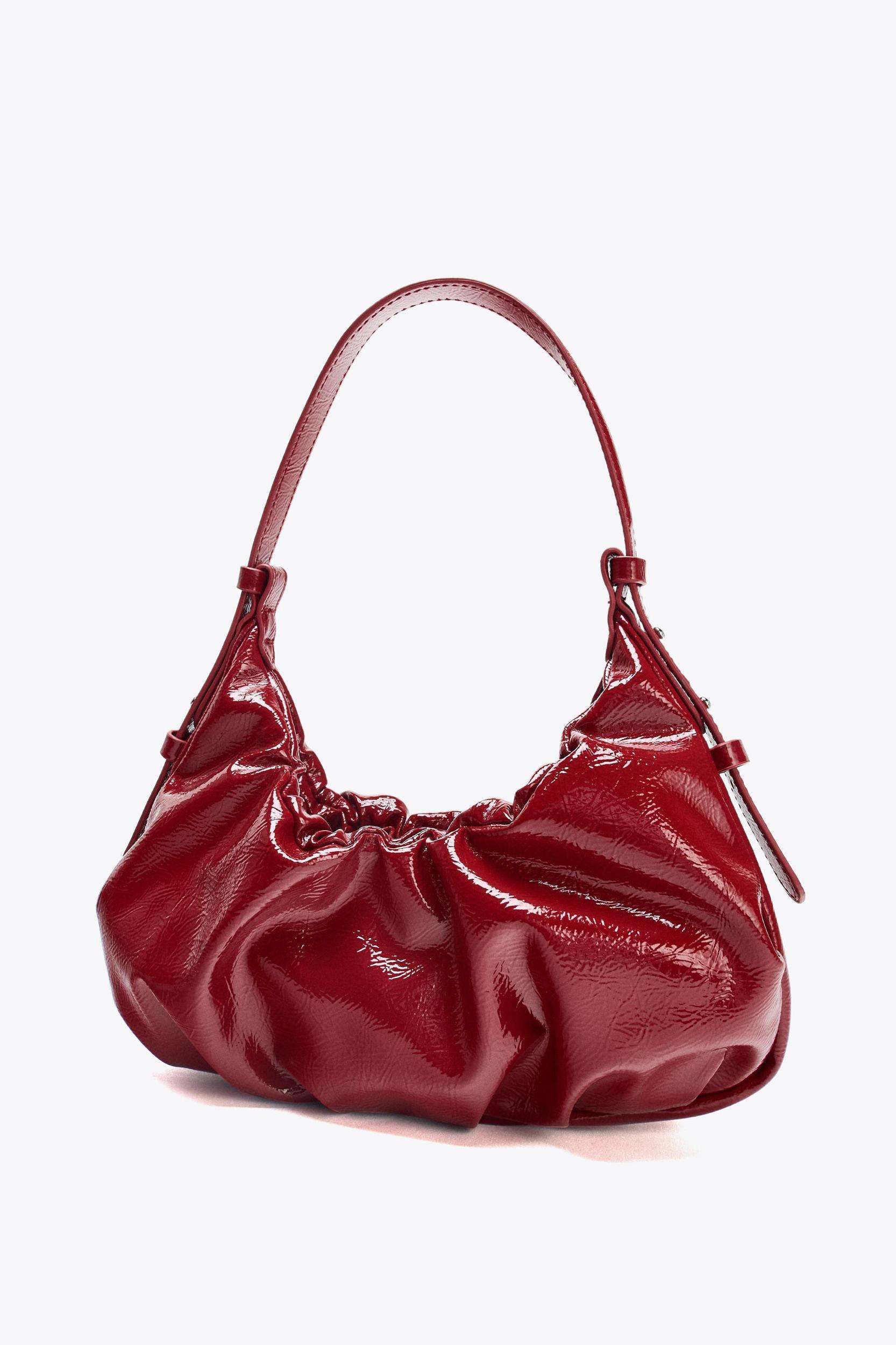 CRACKLE-EFFECT RUCHED BAG Product Image