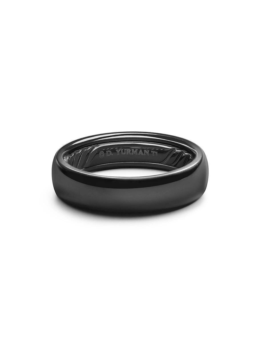 David Yurman Mens Black Titanium 6mm Classic Band Product Image