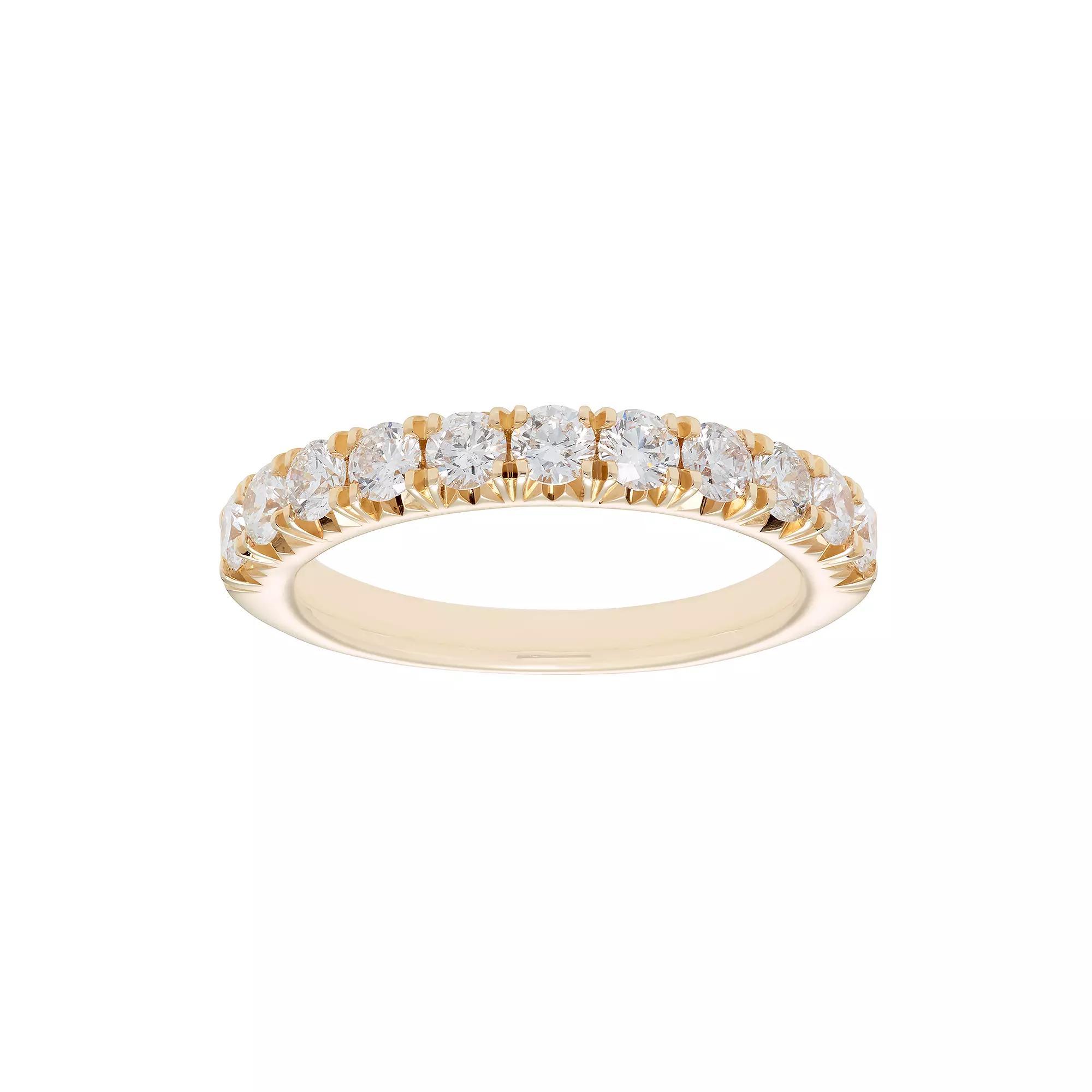 The Regal Collection 14k Gold 1 Carat T.W. IGL Certified Diamond Wedding Band, Women's, Size: 7, Yellow Product Image