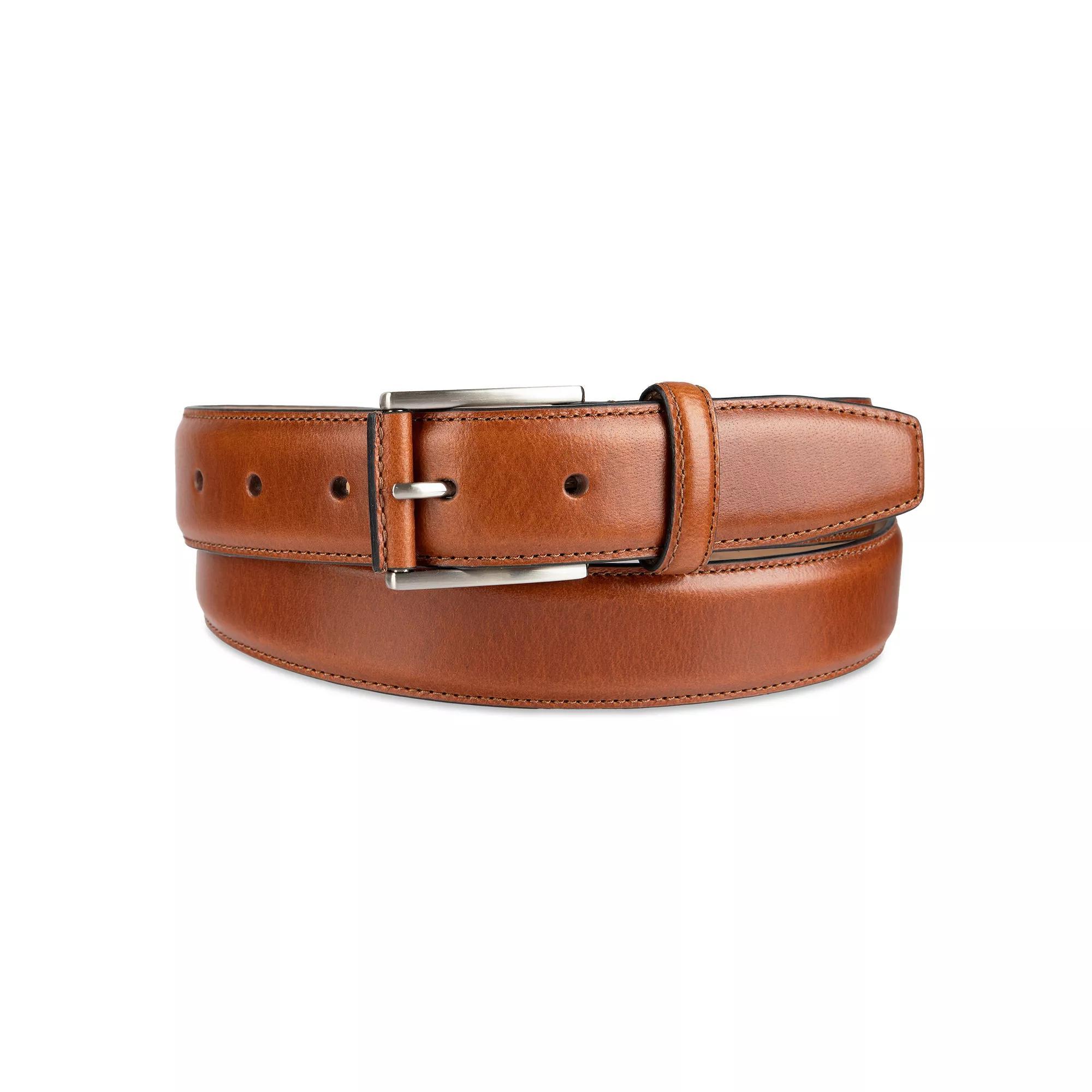 Men's Dockers® Stitch Border Leather Roller Bar Buckle Dress Belt, Size: Medium Product Image
