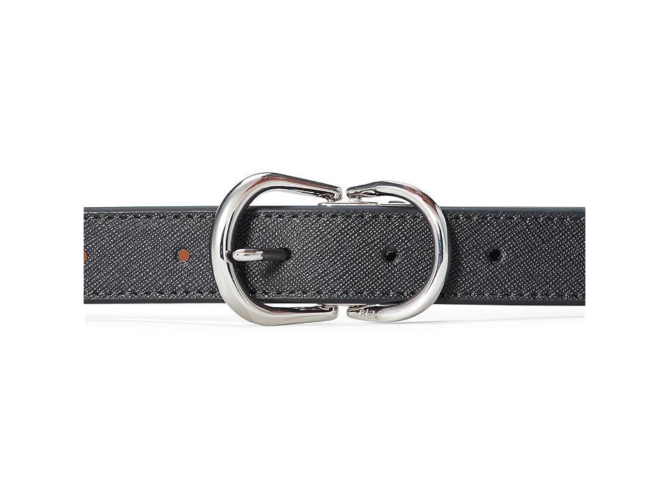 Lauren Ralph Lauren Reversible Crosshatch Leather Belt Lauren Tan) Women's Belts Product Image