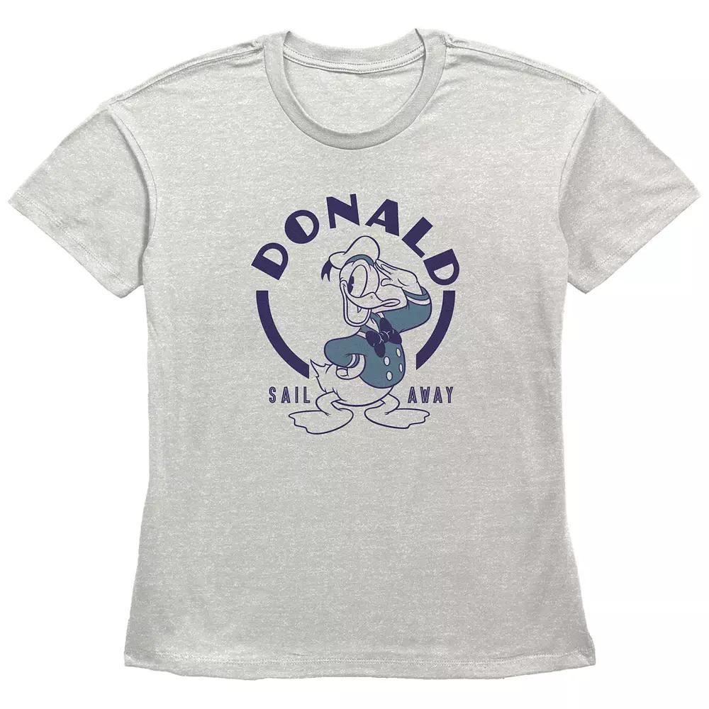 Disney's Donald Duck Sail Away Women's Graphic Tee, Size: Small, Oatmeal Product Image