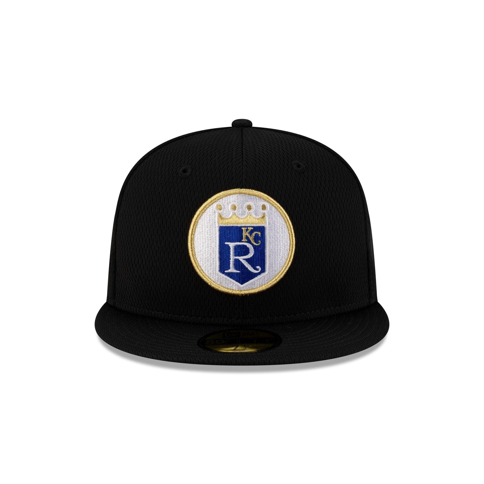 Kansas City Royals 2025 Clubhouse Alt Black 59FIFTY Fitted Hat Male Product Image