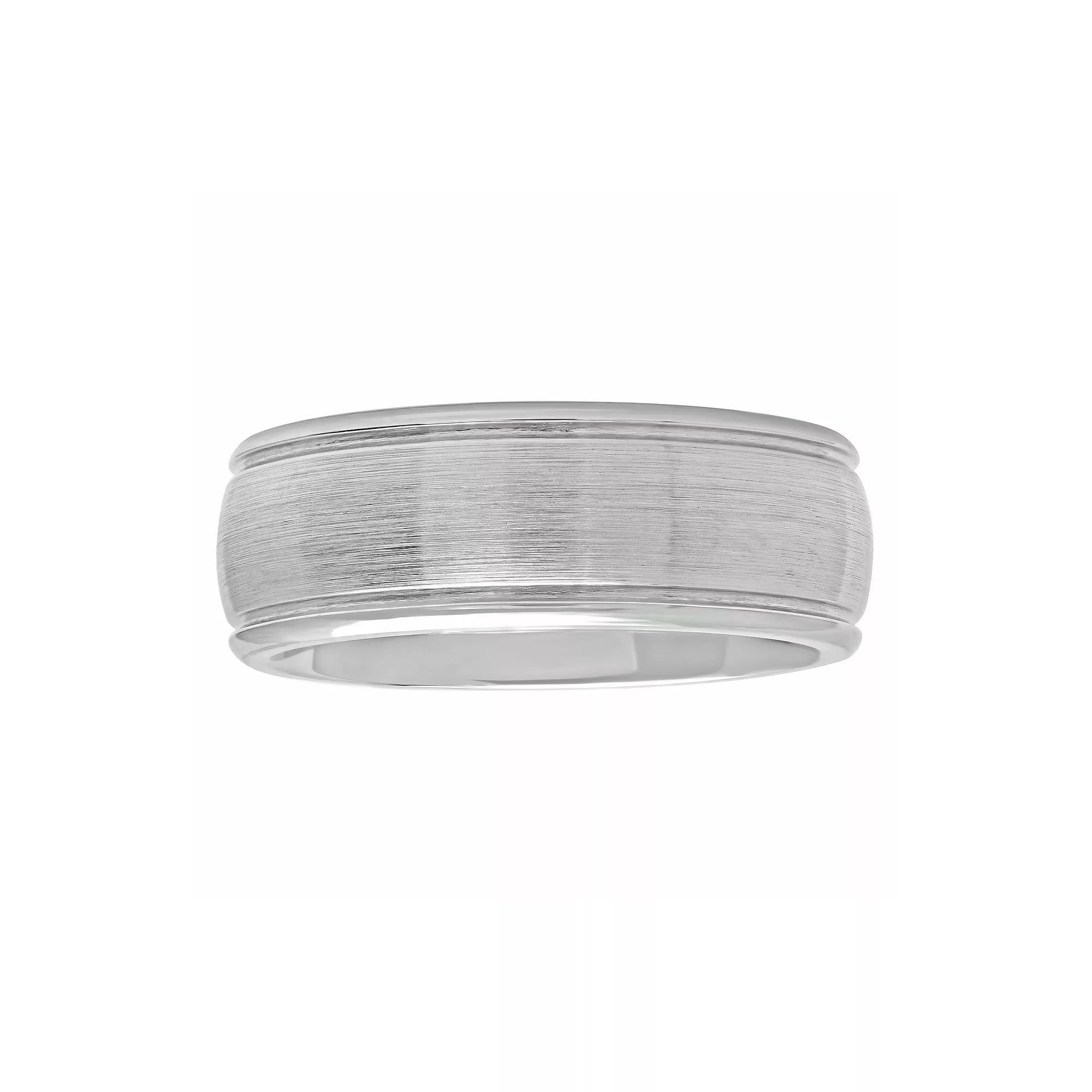Men's Cobalt Domed Band, Size: 10, Silvertone Product Image
