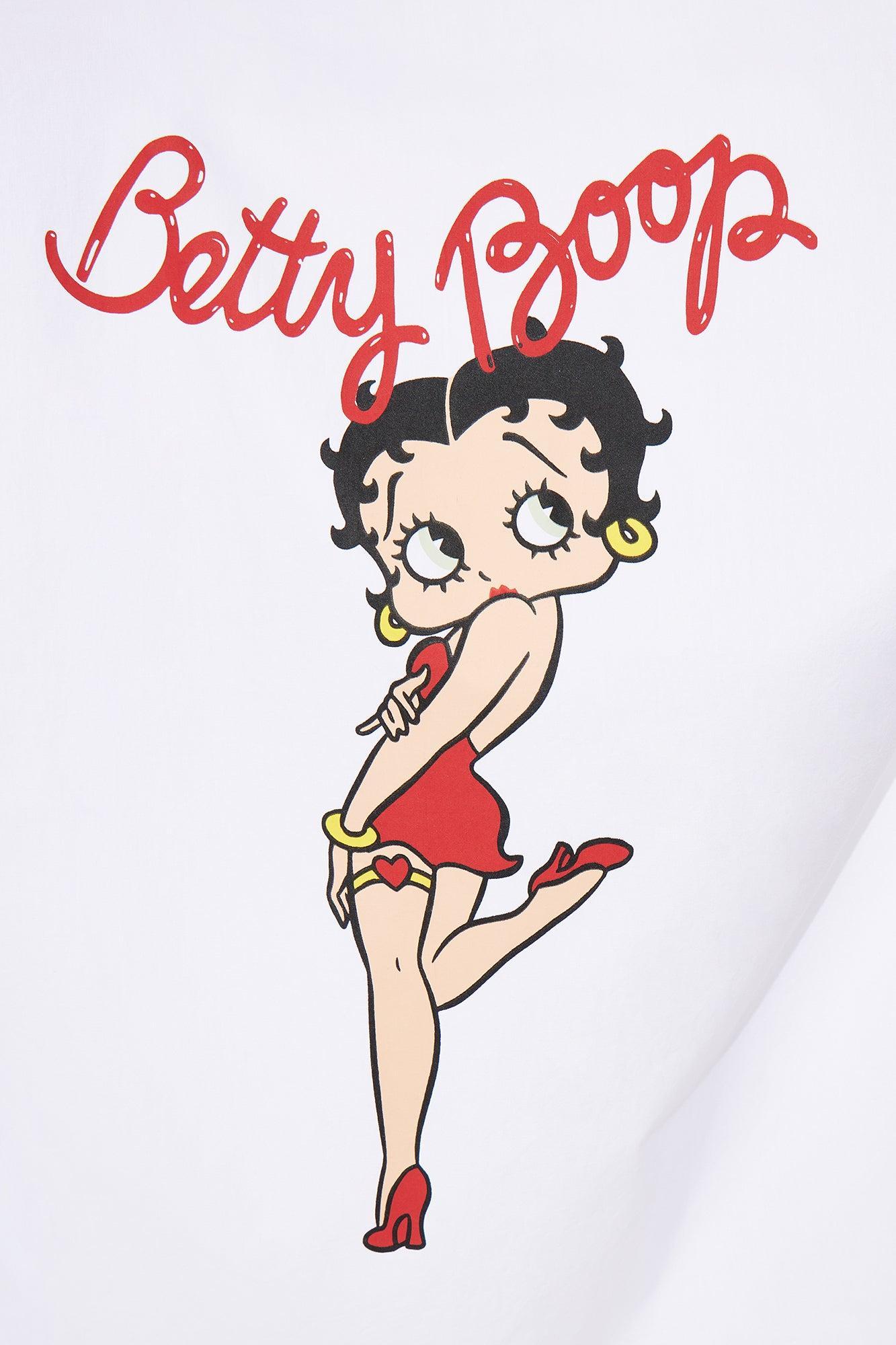 Betty Boop Poplin Top - White Product Image