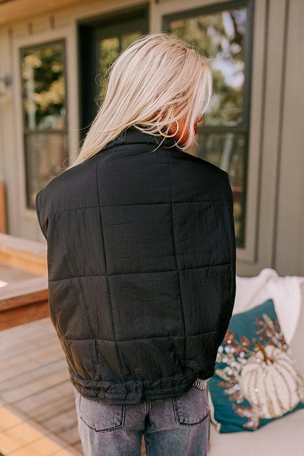 Scenic Hike Quilted Vest in Black Product Image