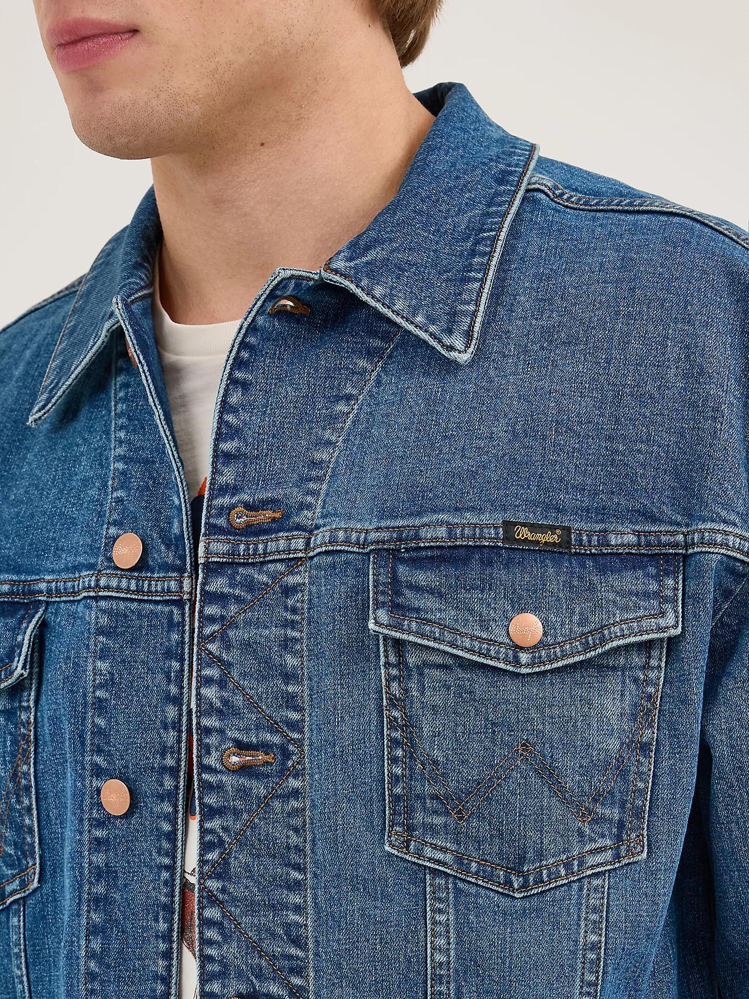 Wrangler x Whataburger Laser Denim Jacket | Men's JACKETS & OUTERWEAR | Wrangler® Product Image