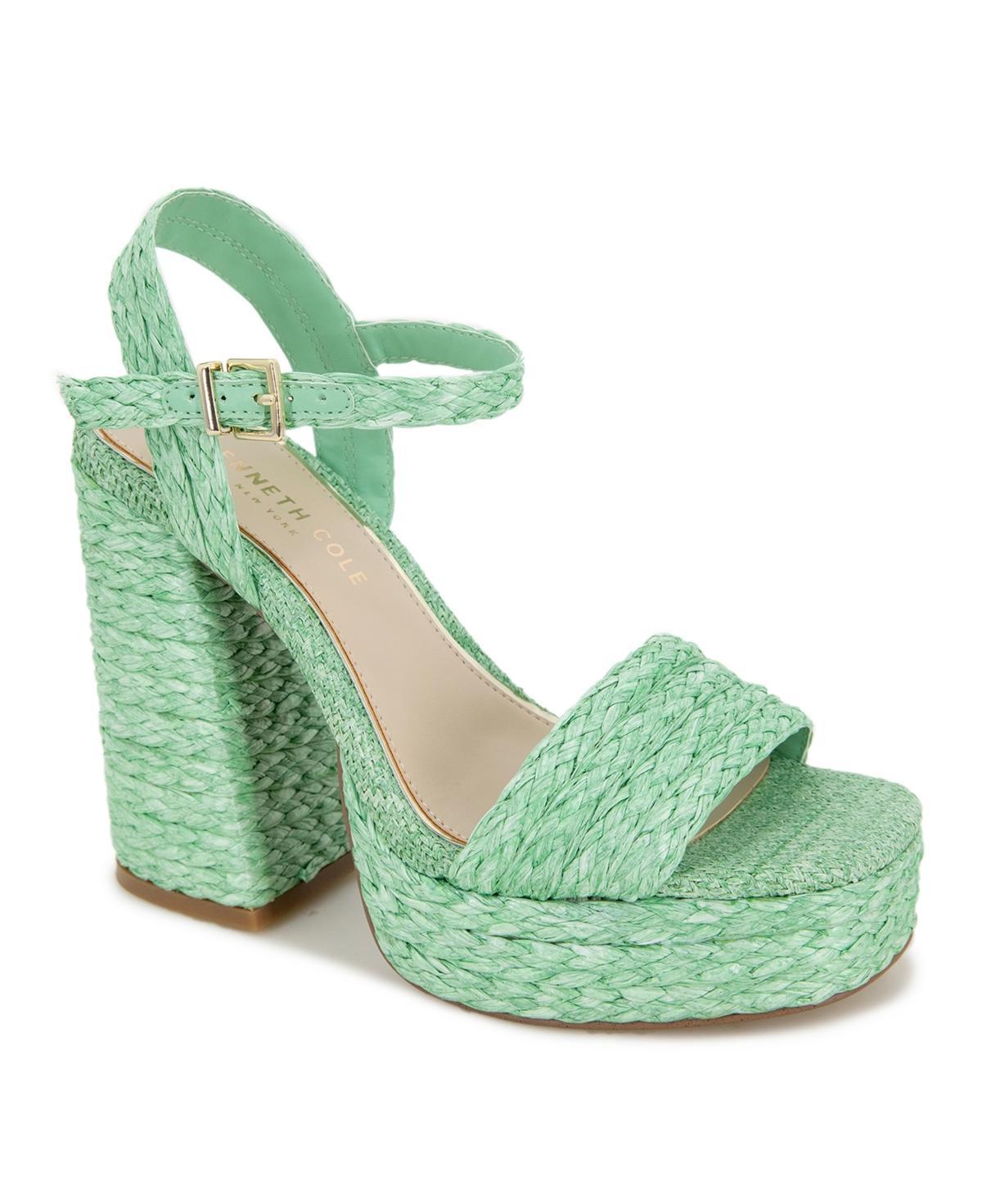 Kenneth Cole Womens Dolly Ankle Strap Espadrille Platform Sandals Product Image