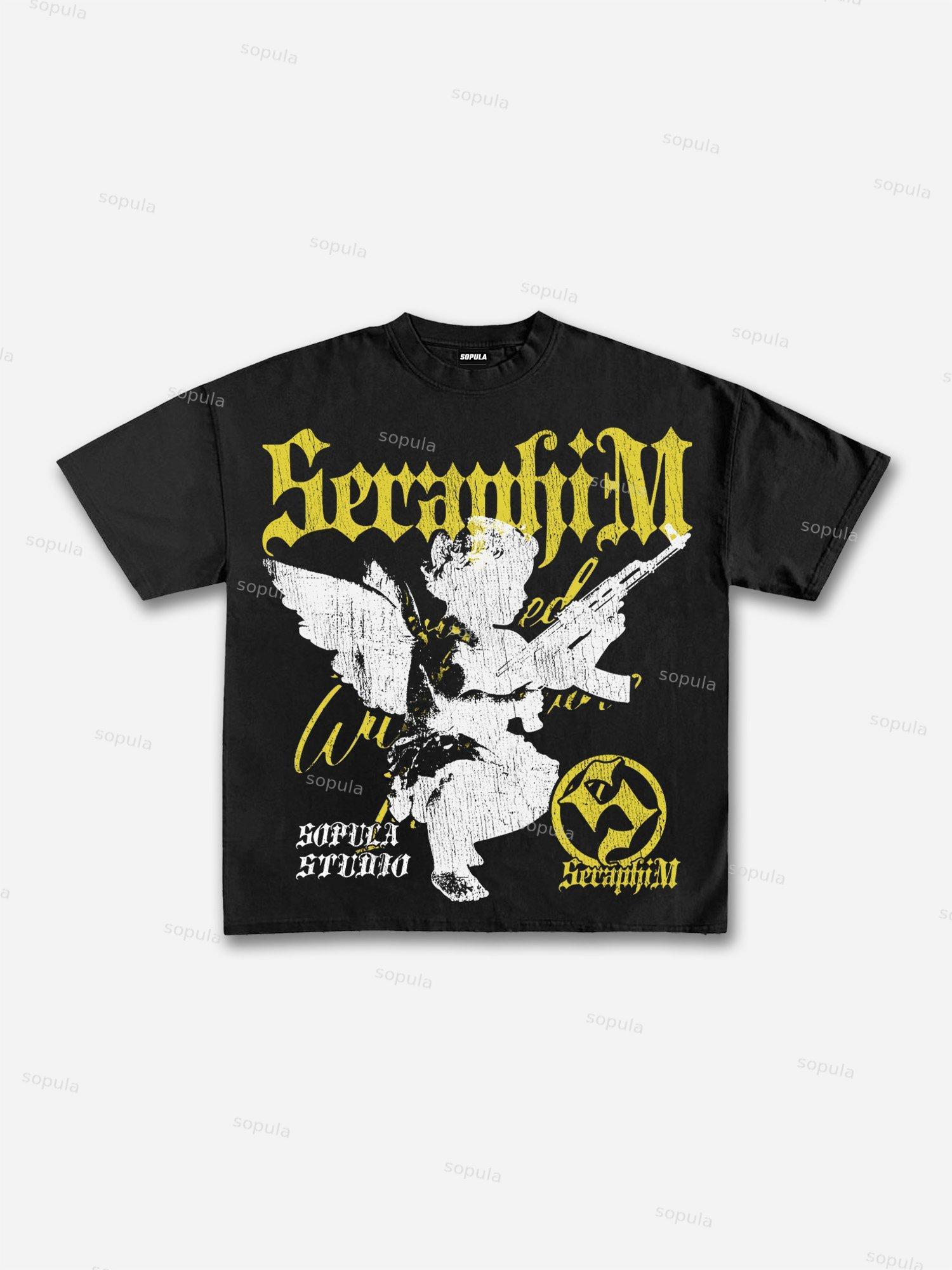 Seraphim Graphic Cotton T-shirt Product Image
