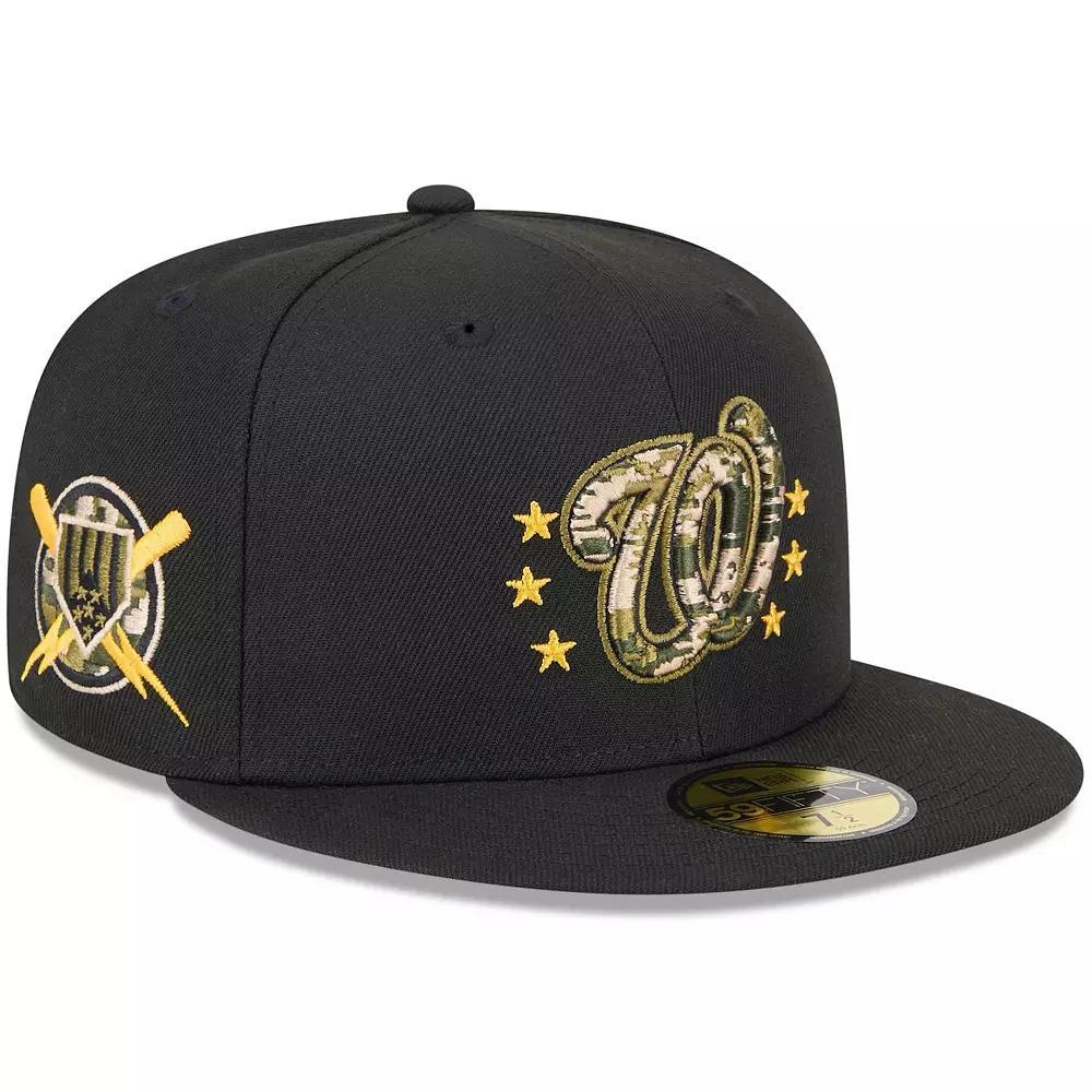 Men's New Era  Black Washington Nationals 2024 Armed Forces Day On-Field 59FIFTY Fitted Hat, Size: 7 1/2 Product Image