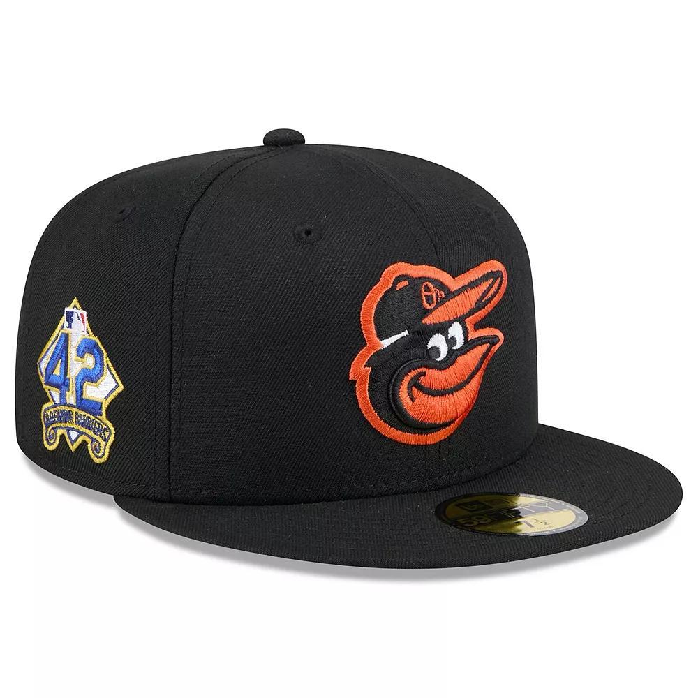 Men's New Era  Black Baltimore Orioles 2025 Jackie Robinson Day 59FIFTY Fitted Hat, Size: 7 7/8 Product Image