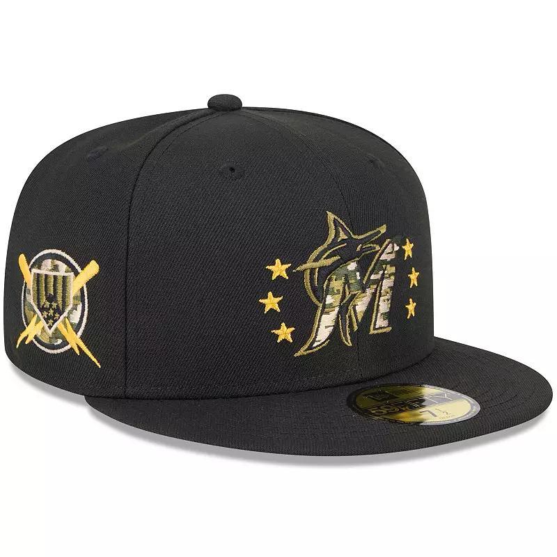Men's New Era  Black Arizona Diamondbacks 2024 Armed Forces Day On-Field 59FIFTY Fitted Hat, Size: 8 Product Image
