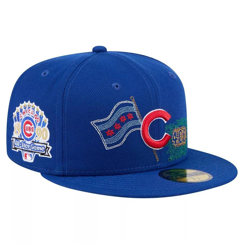 Men's New Era Royal Chicago Cubs State Stitch 59FIFTY Fitted Hat, Size: 7 5/8, Blue Product Image
