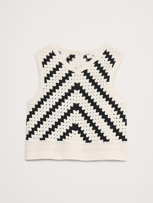 Embroidered Cotton Crochet Top Product Image