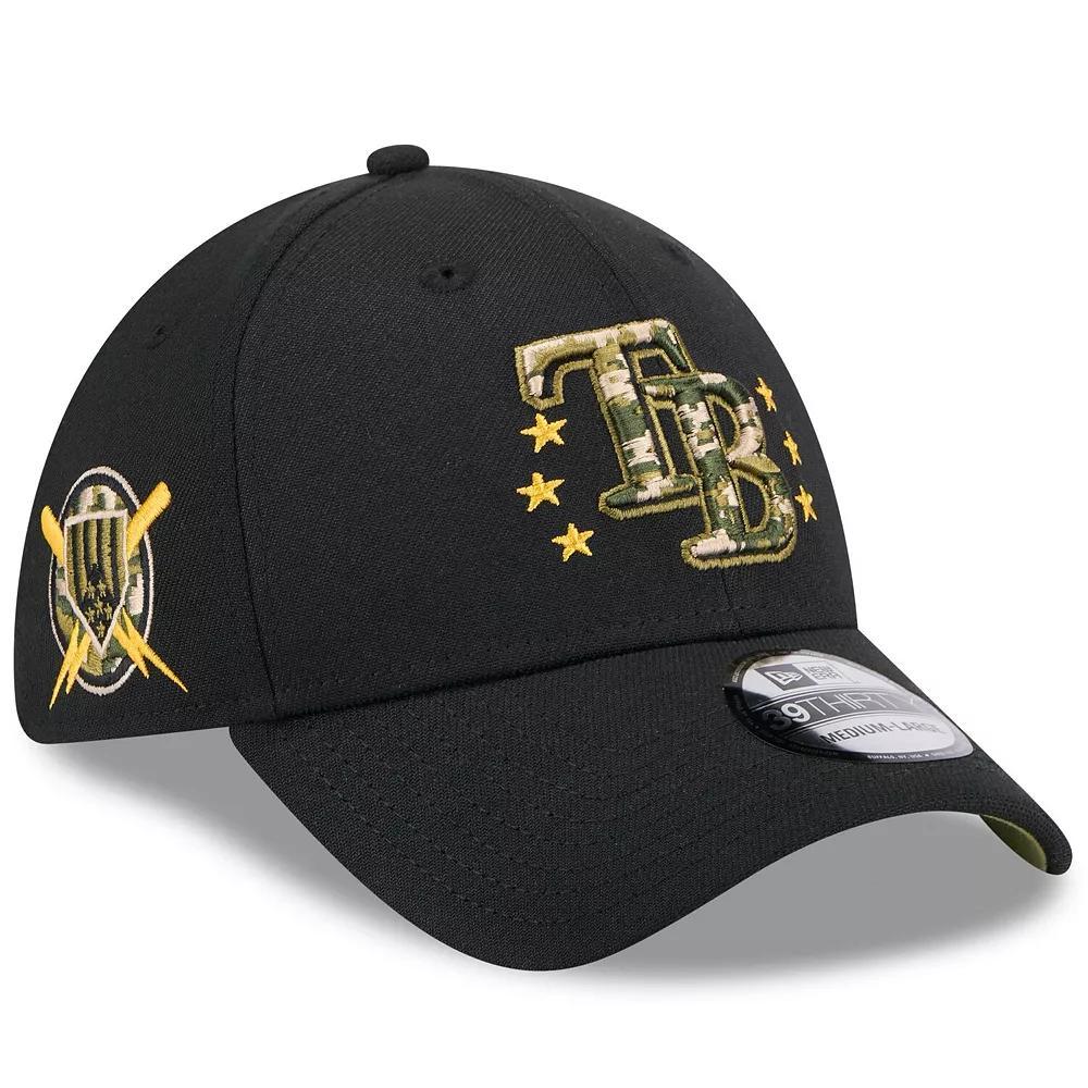 Men's New Era  Black Miami Marlins 2024 Armed Forces Day 39THIRTY Flex Hat, Size: Medium/Large Product Image