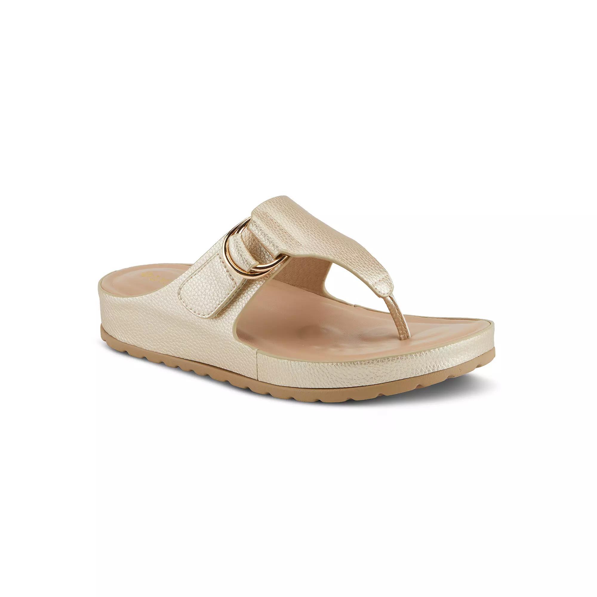 Patrizia Rozeta Women's Thong Sandals, Size: 41, Gold Product Image