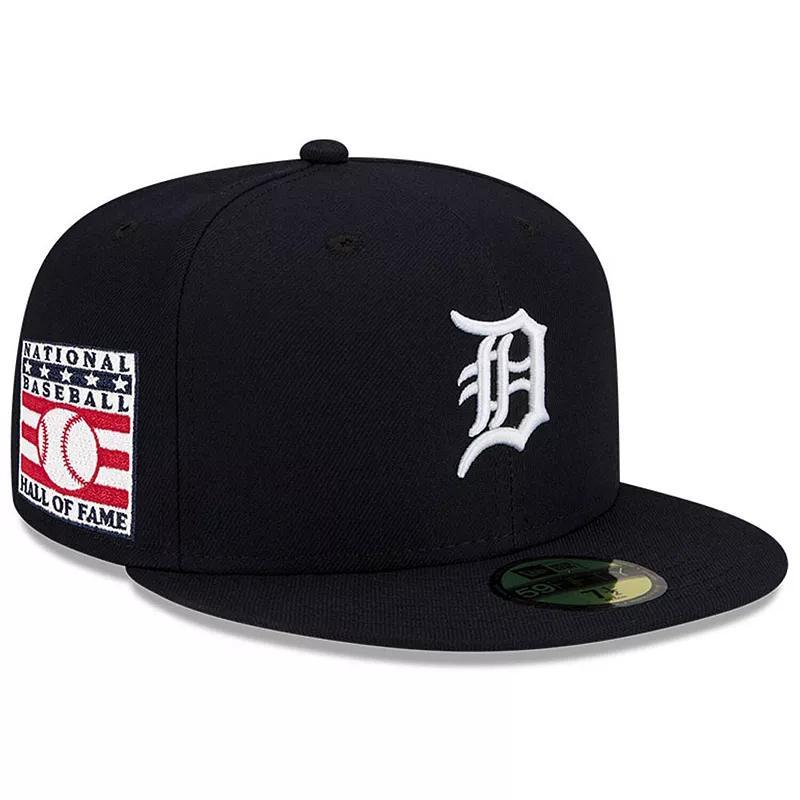 Men's New Era Navy Detroit Tigers National Baseball Hall of Fame 59FIFTY Fitted Hat, Size: 7 1/8, Blue Product Image