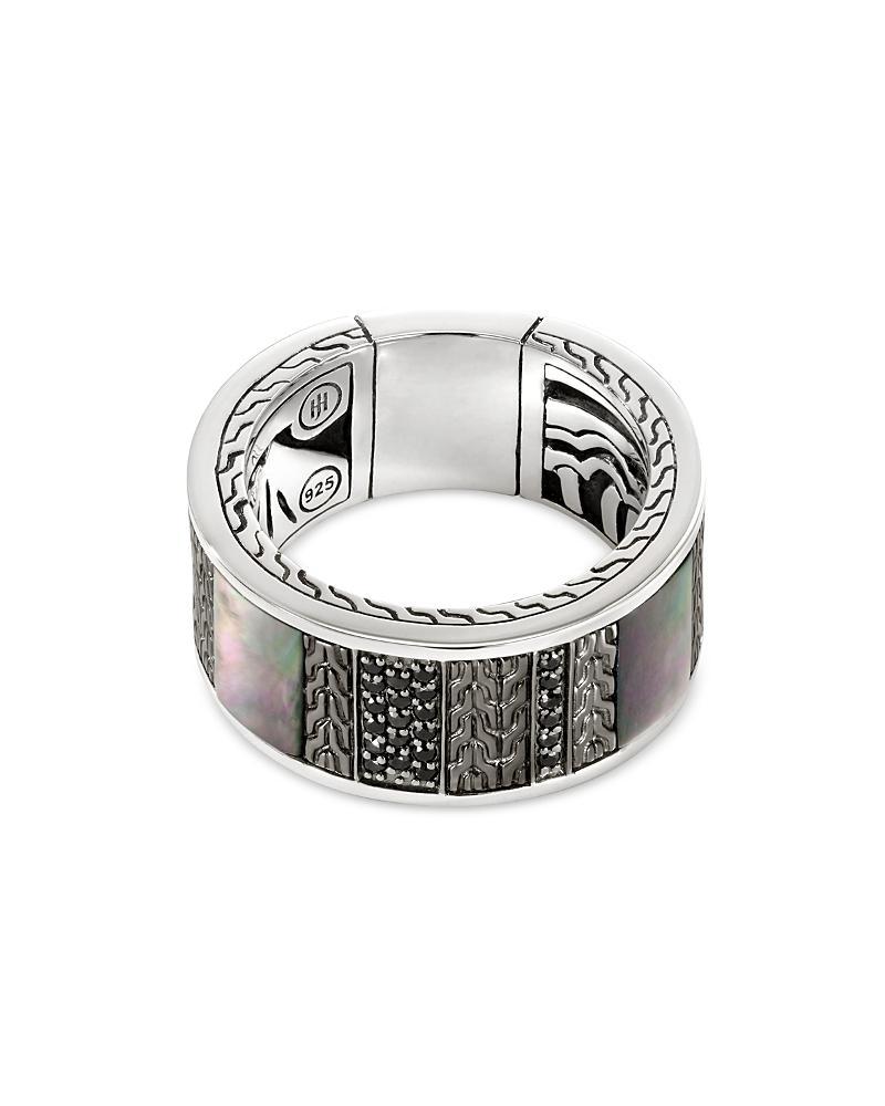 Mens Thailand Carved Chain Inlay Band Ring Product Image